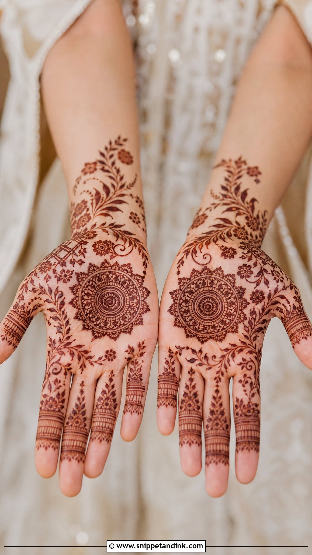 Alia Bhatt Full Palm Mehndi Design - Snippet and Ink - 20 Alia Bhatt Wedding Mehndi Design Ideas