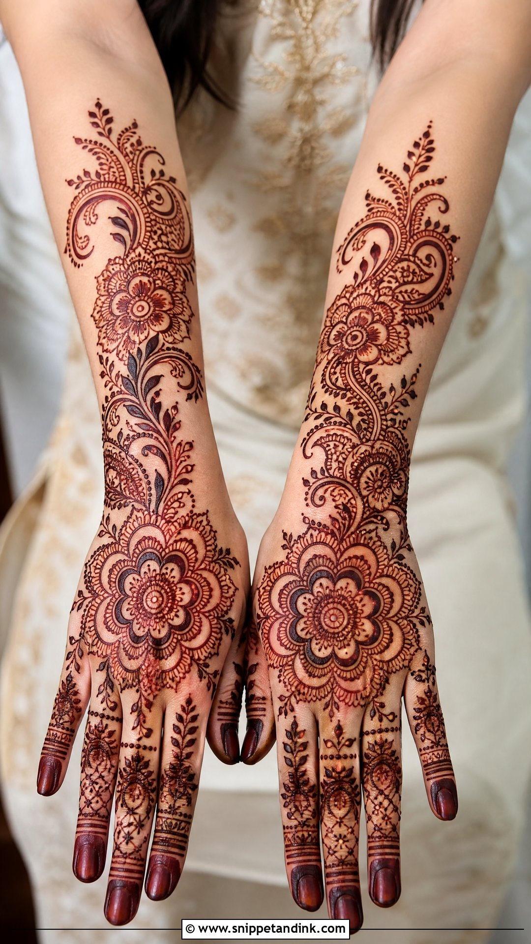 Alia Bhatt Indo Arabic Mehndi Design - Snippet and Ink - 20 Alia Bhatt Wedding Mehndi Design Ideas