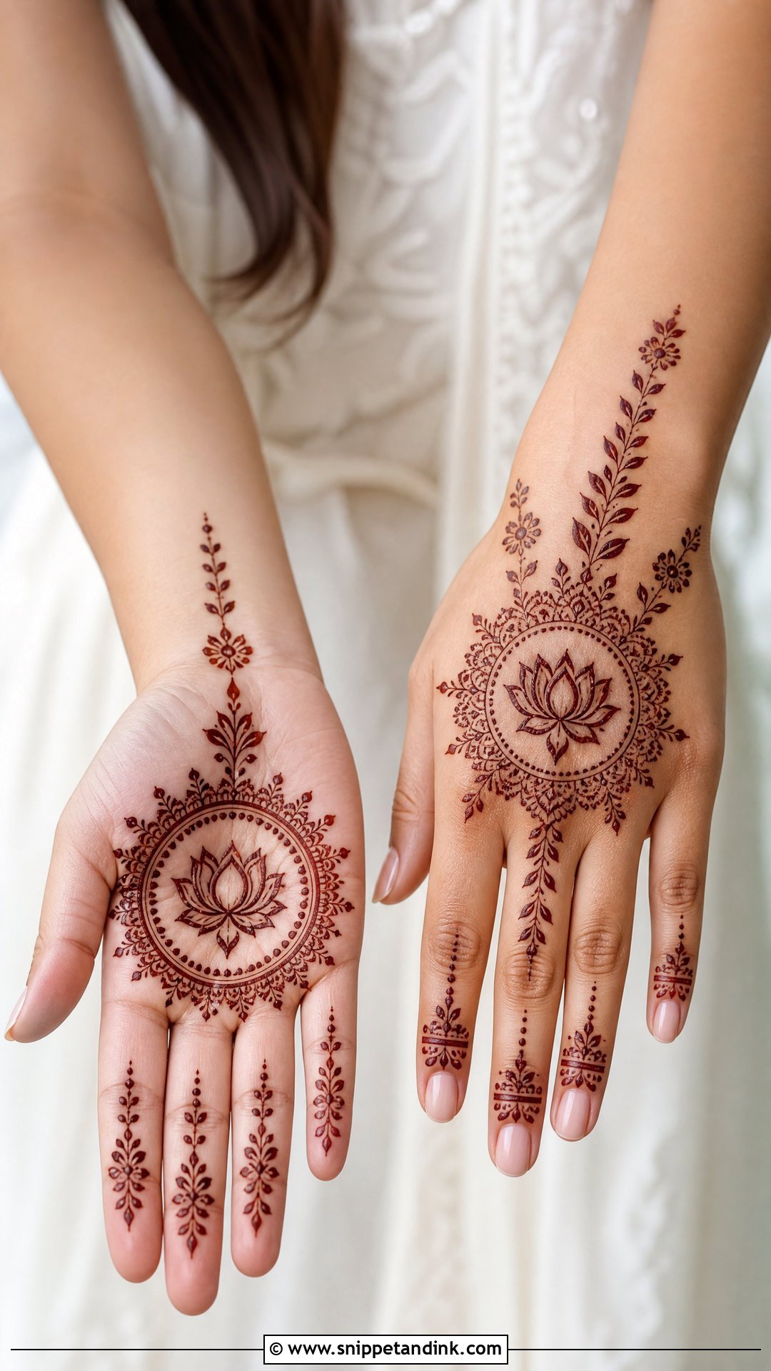 Alia Bhatt Lotus Mehndi Design - Snippet and Ink - 20 Alia Bhatt Wedding Mehndi Design Ideas