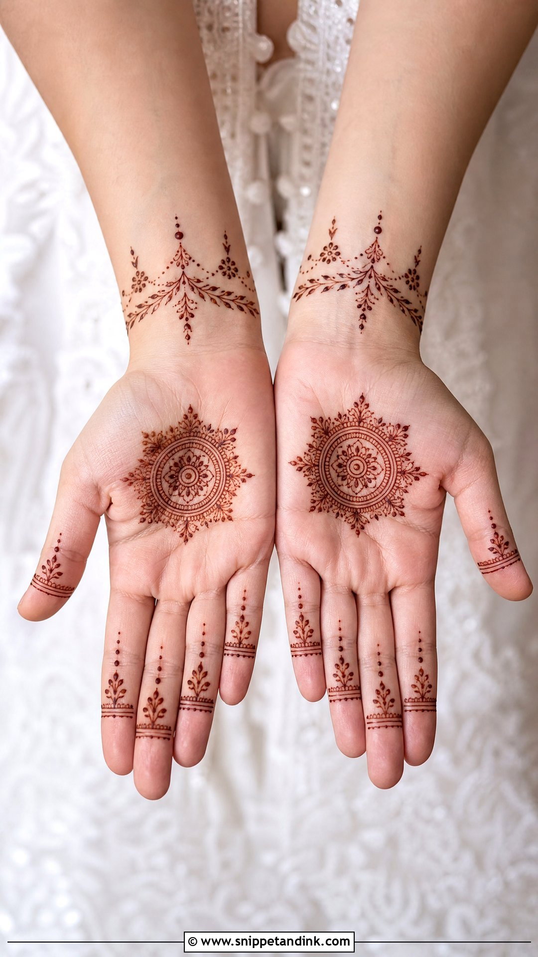 Alia Bhatt Minimal Bridal Mehndi Design - Snippet and Ink - 20 Alia Bhatt Wedding Mehndi Design Ideas