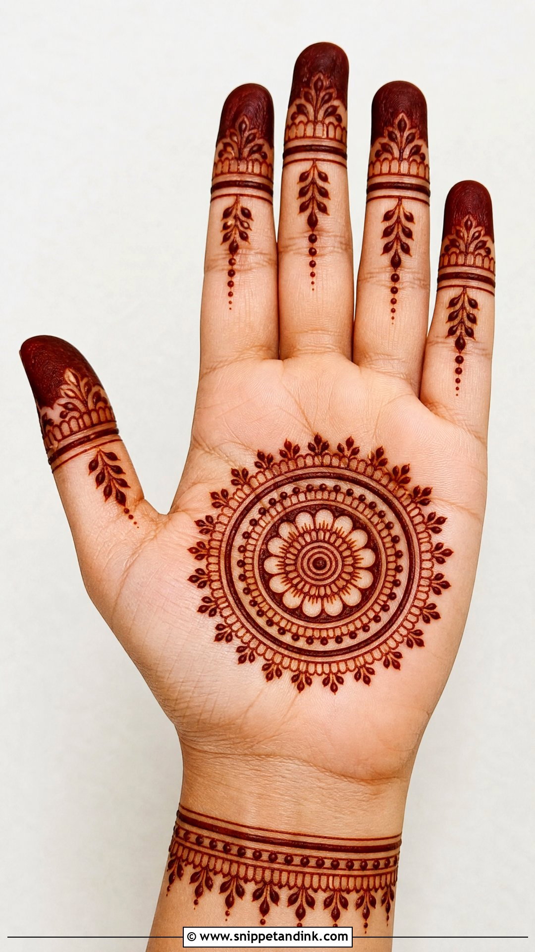 Alia Bhatt Minimal Mandala Mehndi Design - Snippet and Ink - 20 Alia Bhatt Wedding Mehndi Design Ideas