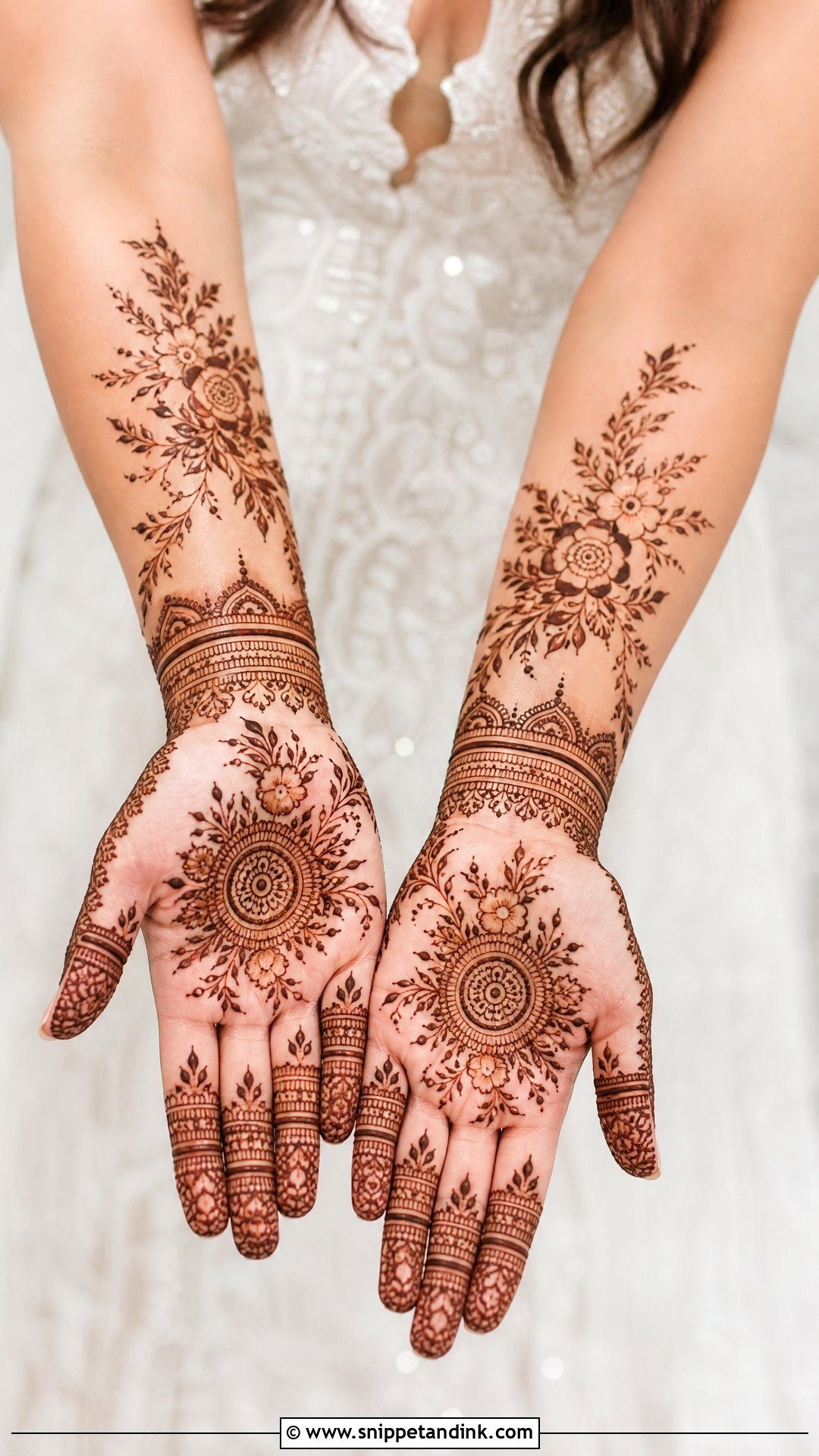 Alia Bhatt Modern Bridal Mehndi Design - Snippet and Ink - 20 Alia Bhatt Wedding Mehndi Design Ideas