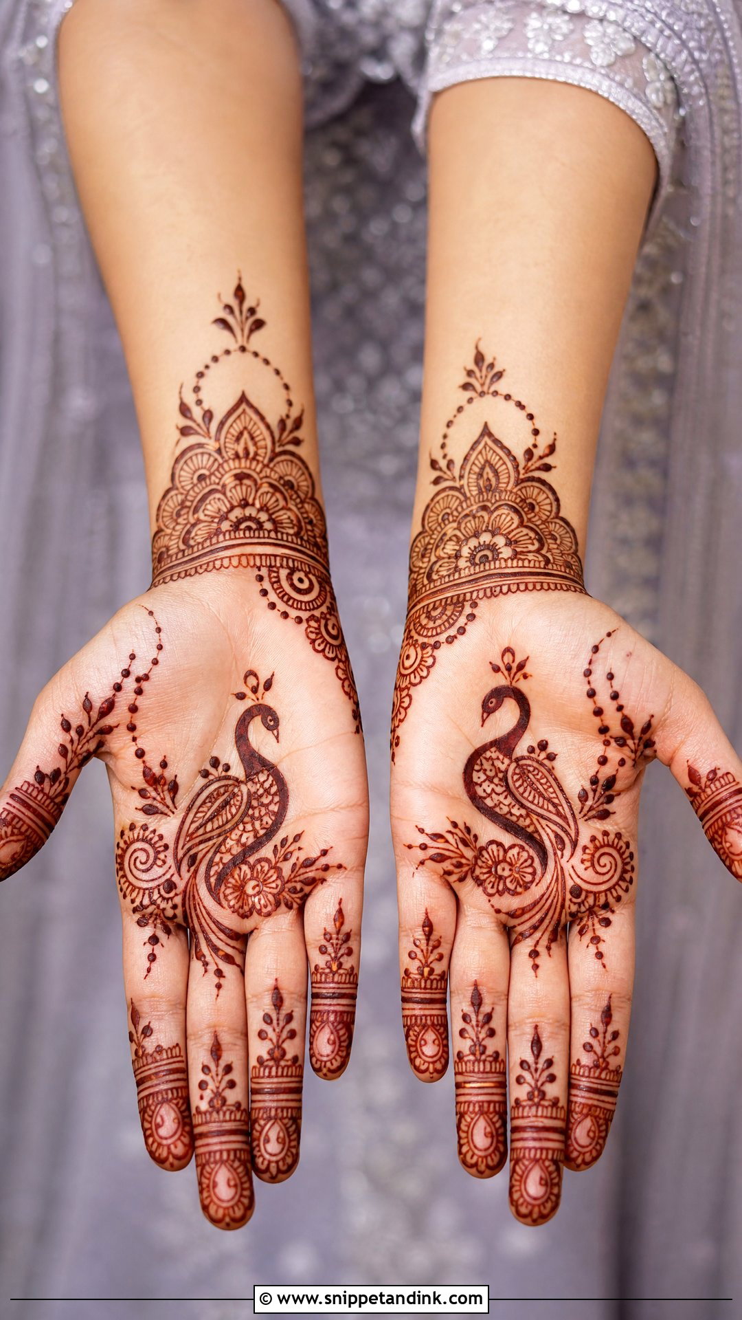 Alia Bhatt Peacock Mehndi Design - Snippet and Ink - 20 Alia Bhatt Wedding Mehndi Design Ideas