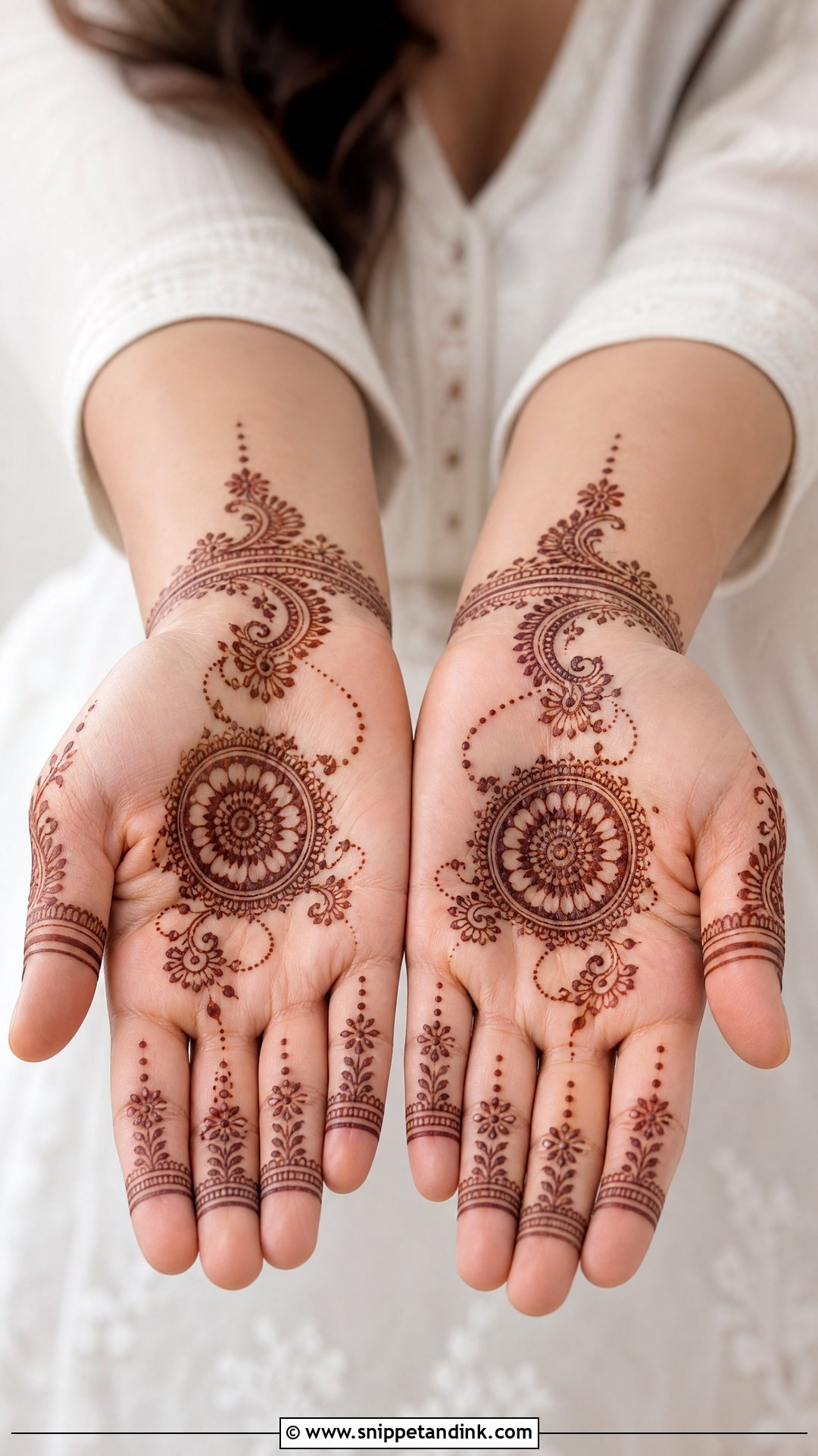 Alia Bhatt Simple Palm Mehndi Design - Snippet and Ink - 20 Alia Bhatt Wedding Mehndi Design Ideas