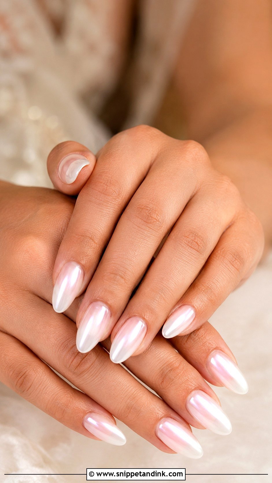 Alia Bhatt Wedding Ivory Chrome Nails - Snippet and Ink - 20 Alia Bhatt Wedding Nails