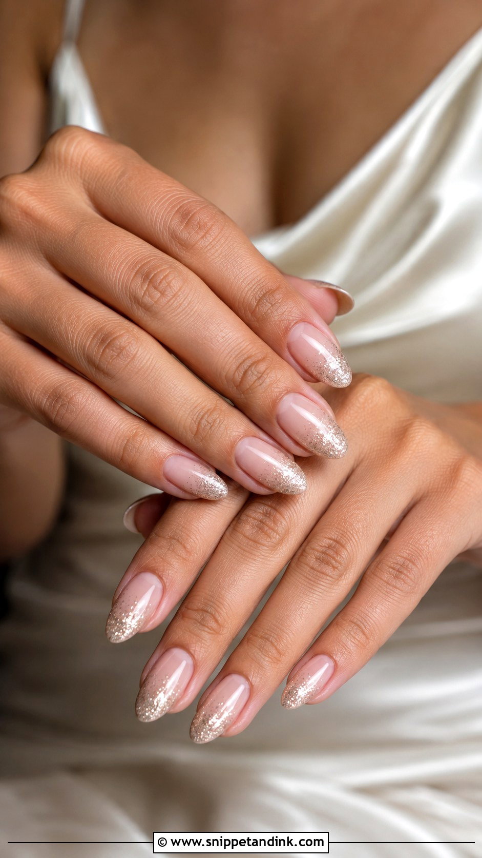 Alia Bhatt Wedding Nude Glitter Ombre Nails - Snippet and Ink - 20 Alia Bhatt Wedding Nails