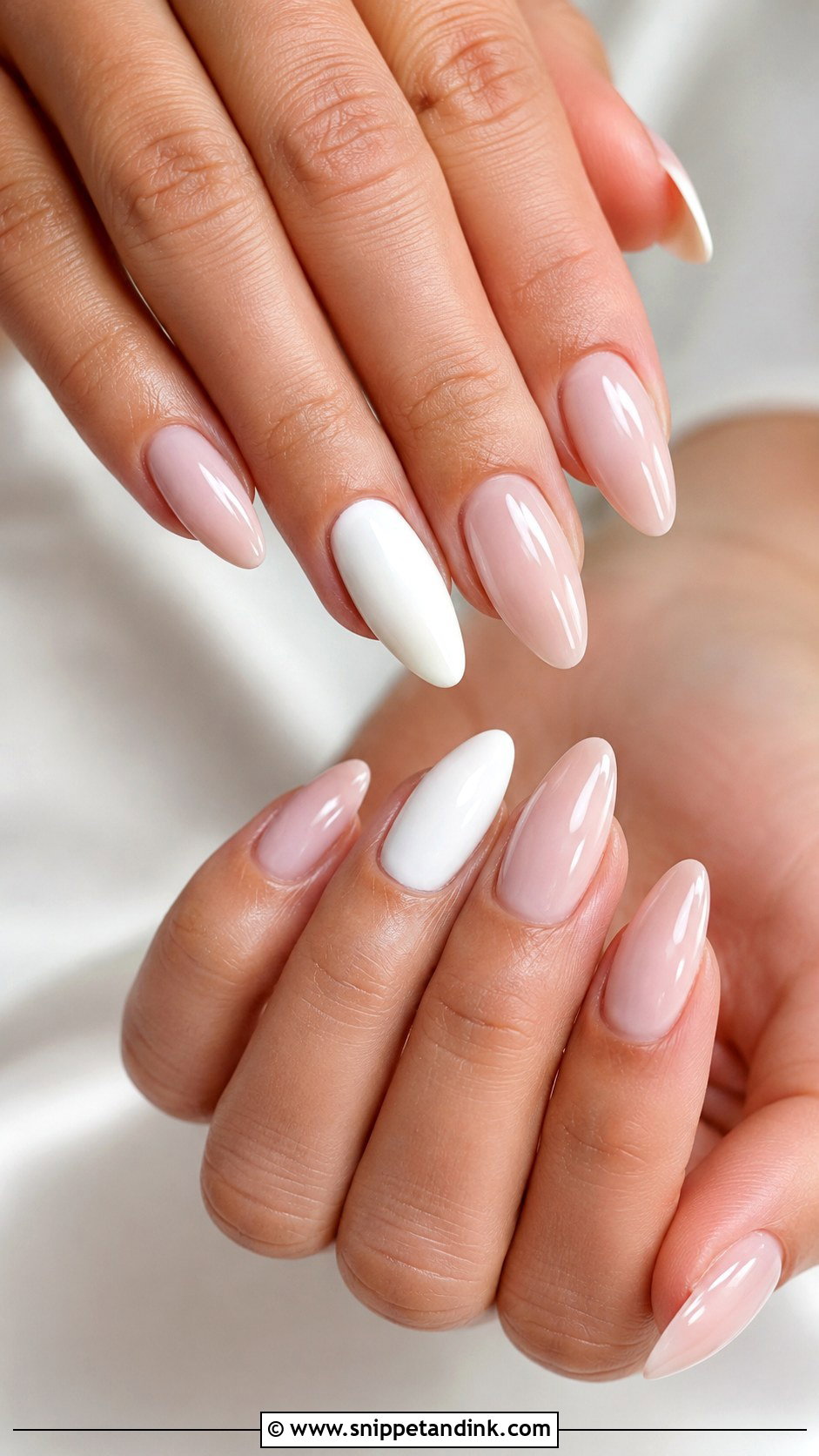 Almond Acrylic Wedding Nails - Snippet and Ink - 20 Acrylic Nails for Wedding