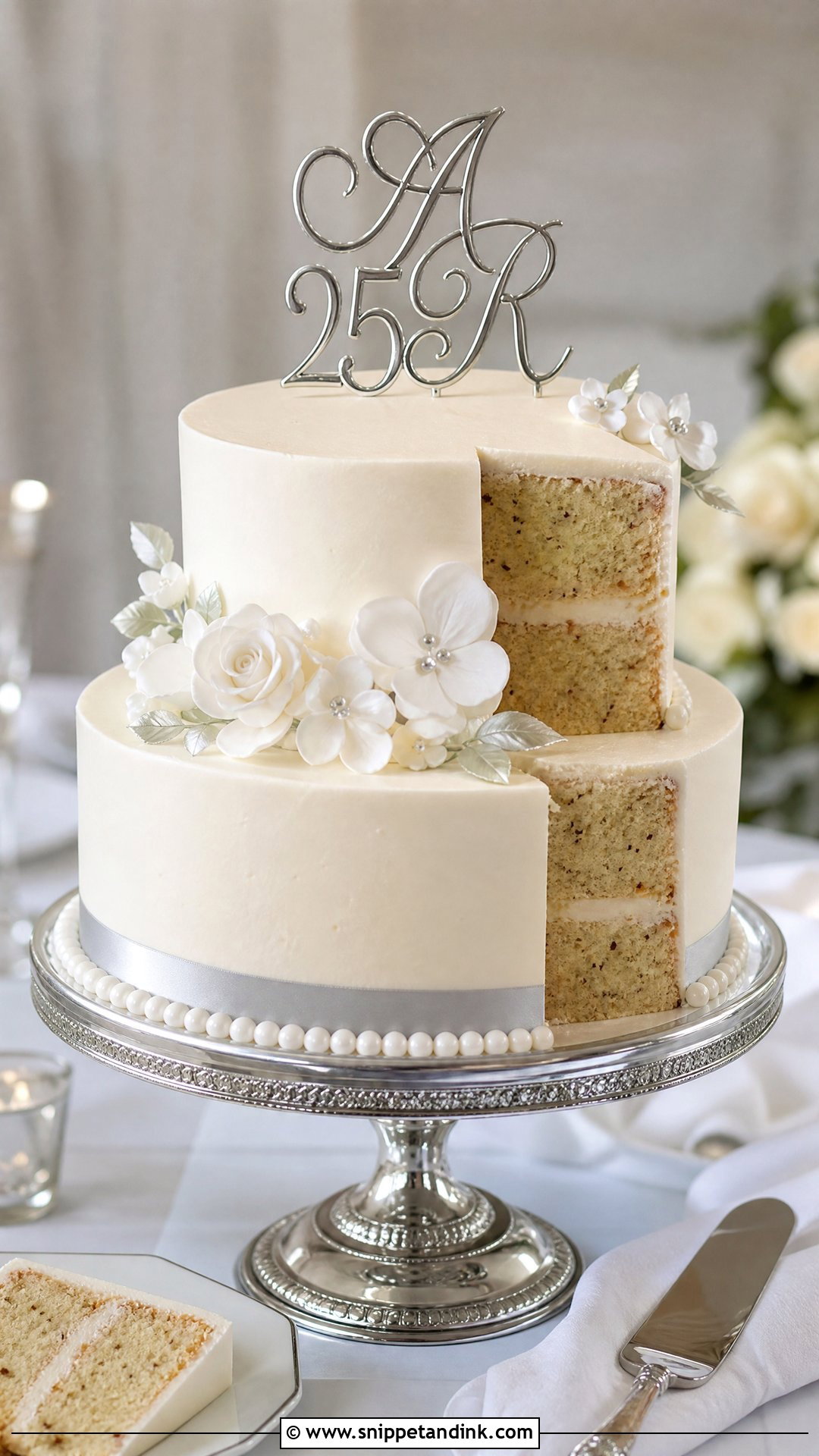 Almond Anniversary Cake - Snippet and Ink - 25 25th Wedding Anniversary Cakes