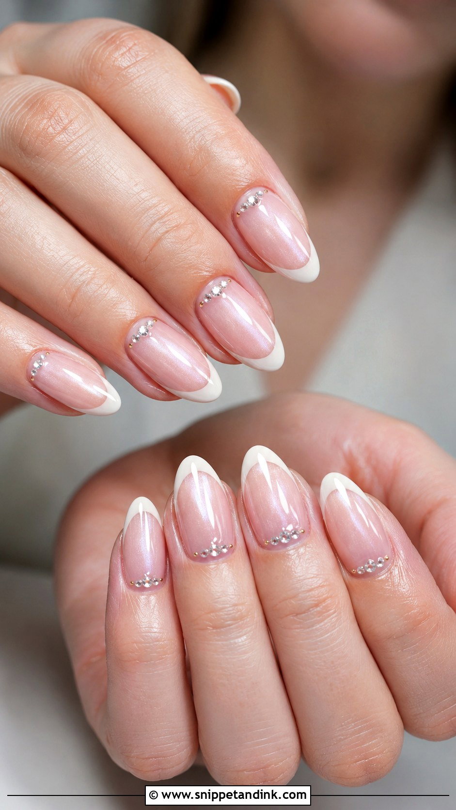 Almond Bling Wedding Nails - Snippet and Ink - 20 Bling Wedding Nails