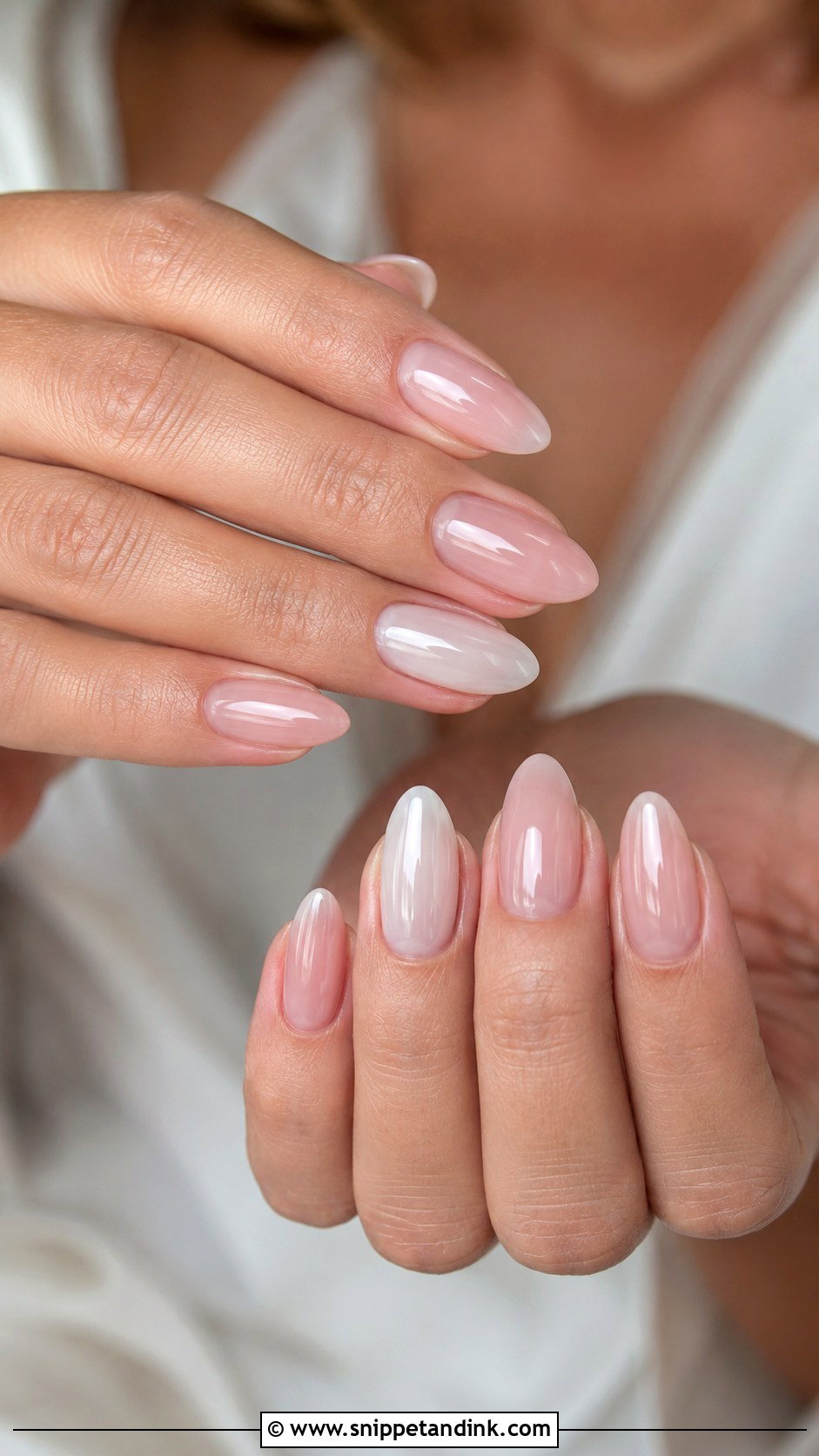 Almond Bridal Gel Nails - Snippet and Ink - 20 Bridal Gel Nails Wedding