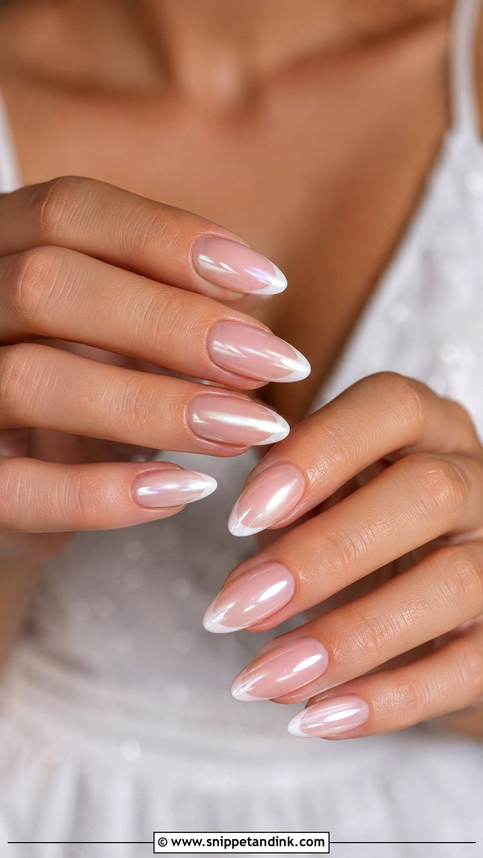 Almond Bridal Nails - Snippet and Ink - 30 Bridal Nail Art Designs Wedding Day