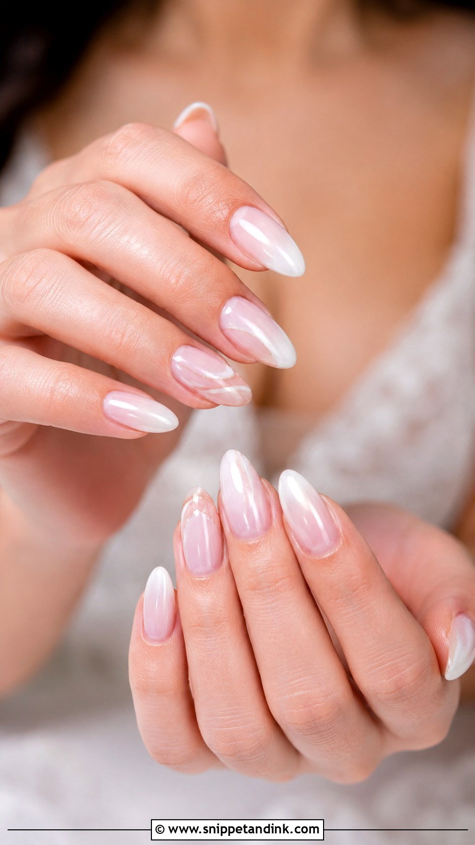 Almond Bridal Nails - Snippet and Ink - 20 Bridal Wedding Nail Designs