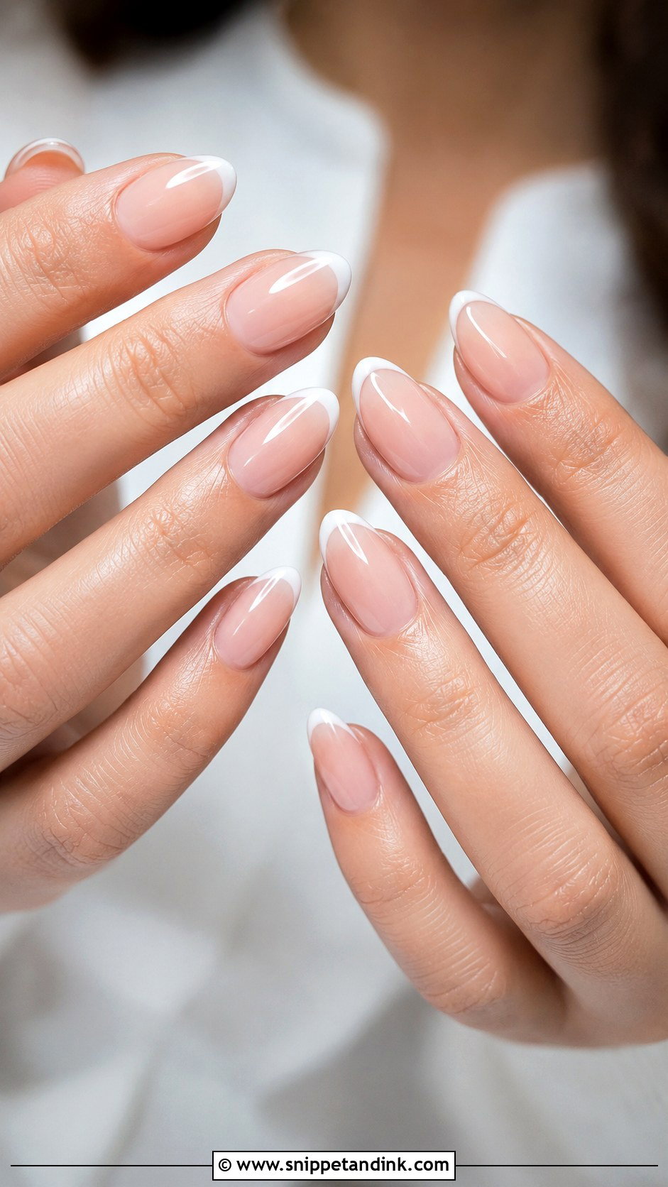 Almond Bridal Press On Nails - Snippet and Ink - 20 Bridal Press on Nails