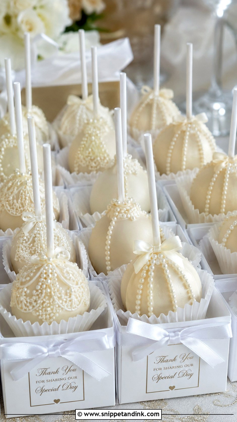Almond Bride Cake Pops - Snippet and Ink - 35 Bride Cake Pops