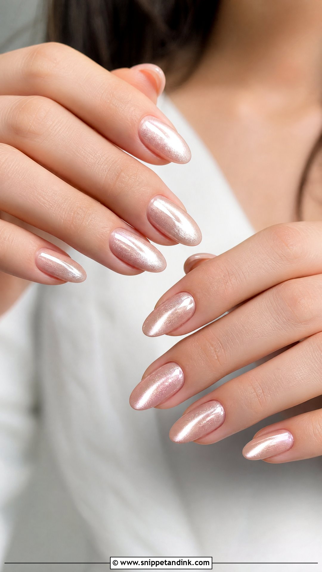 Almond Cat Eye Bridal Nails - Snippet and Ink - 25 Cat Eye Bridal Nails