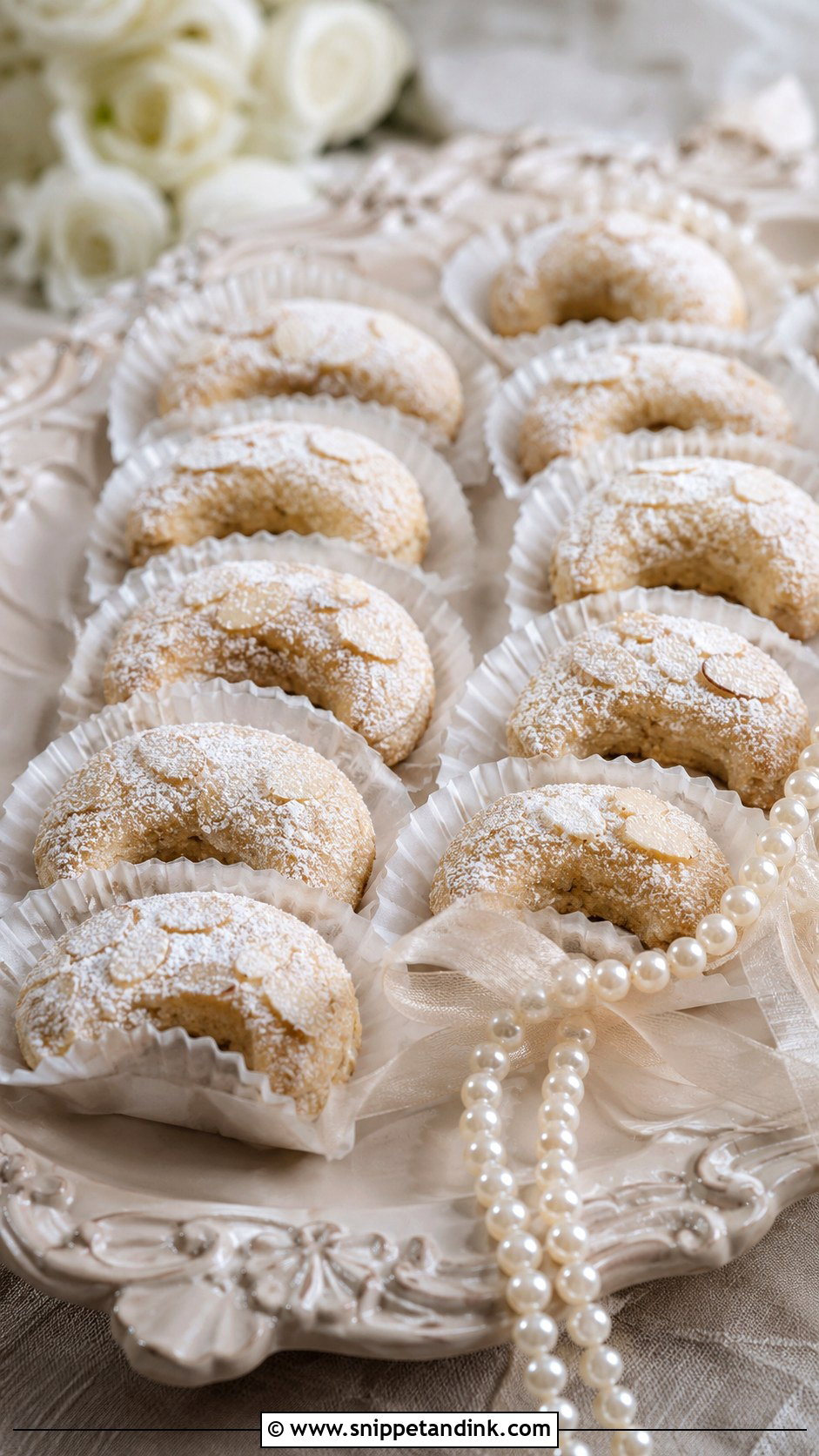 Almond Crescent Cookies - Snippet and Ink - 20 Vintage Wedding Cookies
