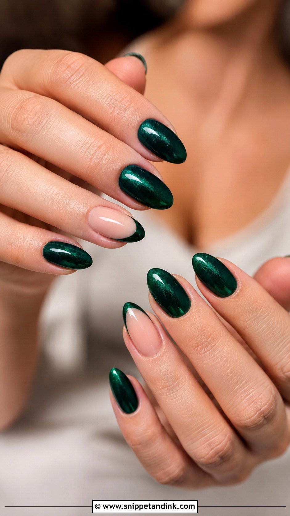 Almond Emerald Green Wedding Nails - Snippet and Ink - 20 Emerald Green Wedding Nails