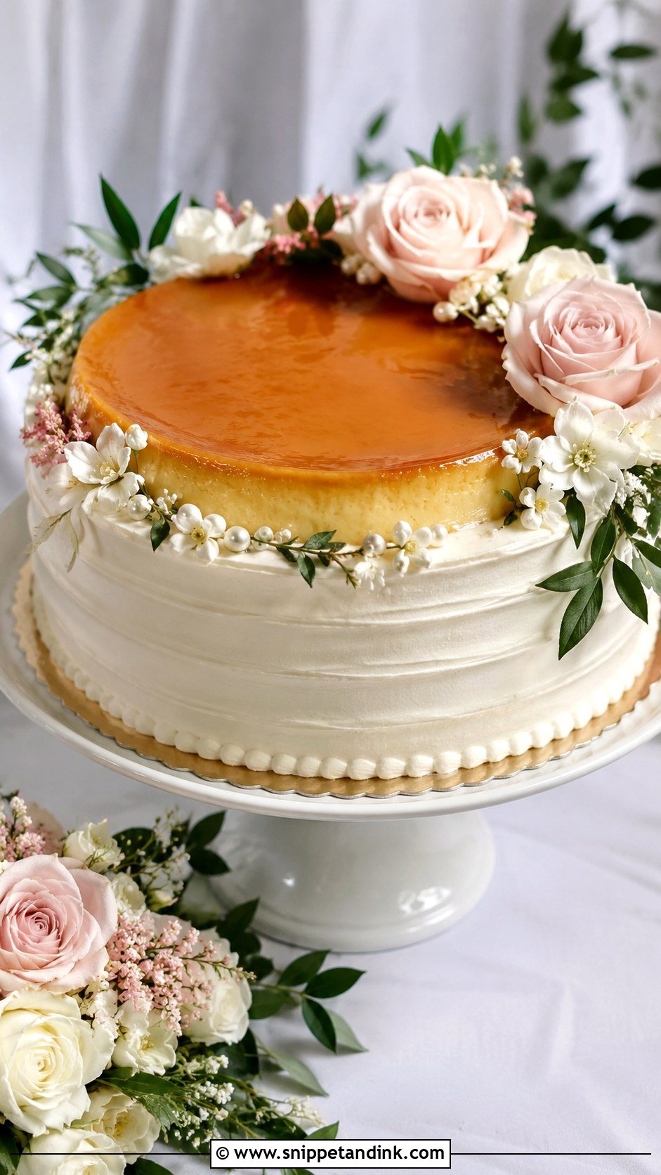 Almond Flan Wedding Cake - Snippet and Ink - 20 Wedding Flan Cake Ideas