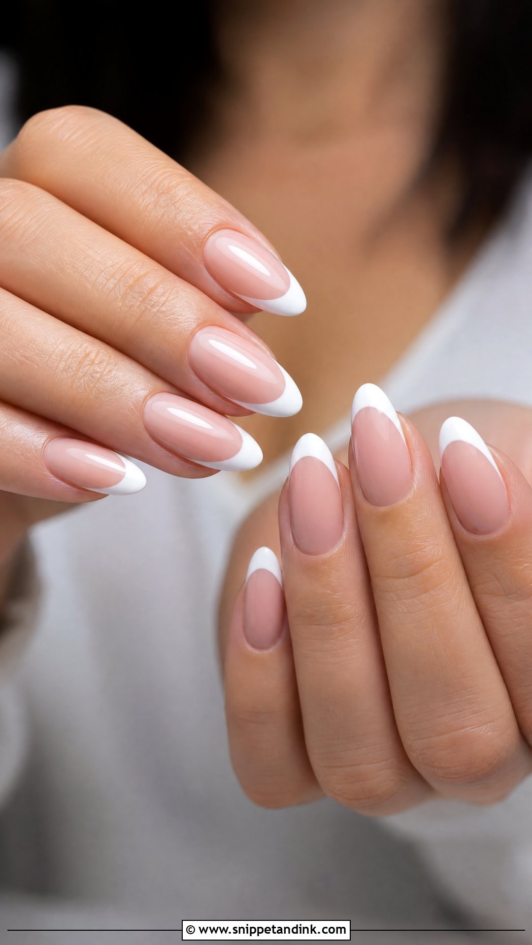 Almond French Bridal Manicure - Snippet and Ink - 25 Bridal French Manicure Ideas
