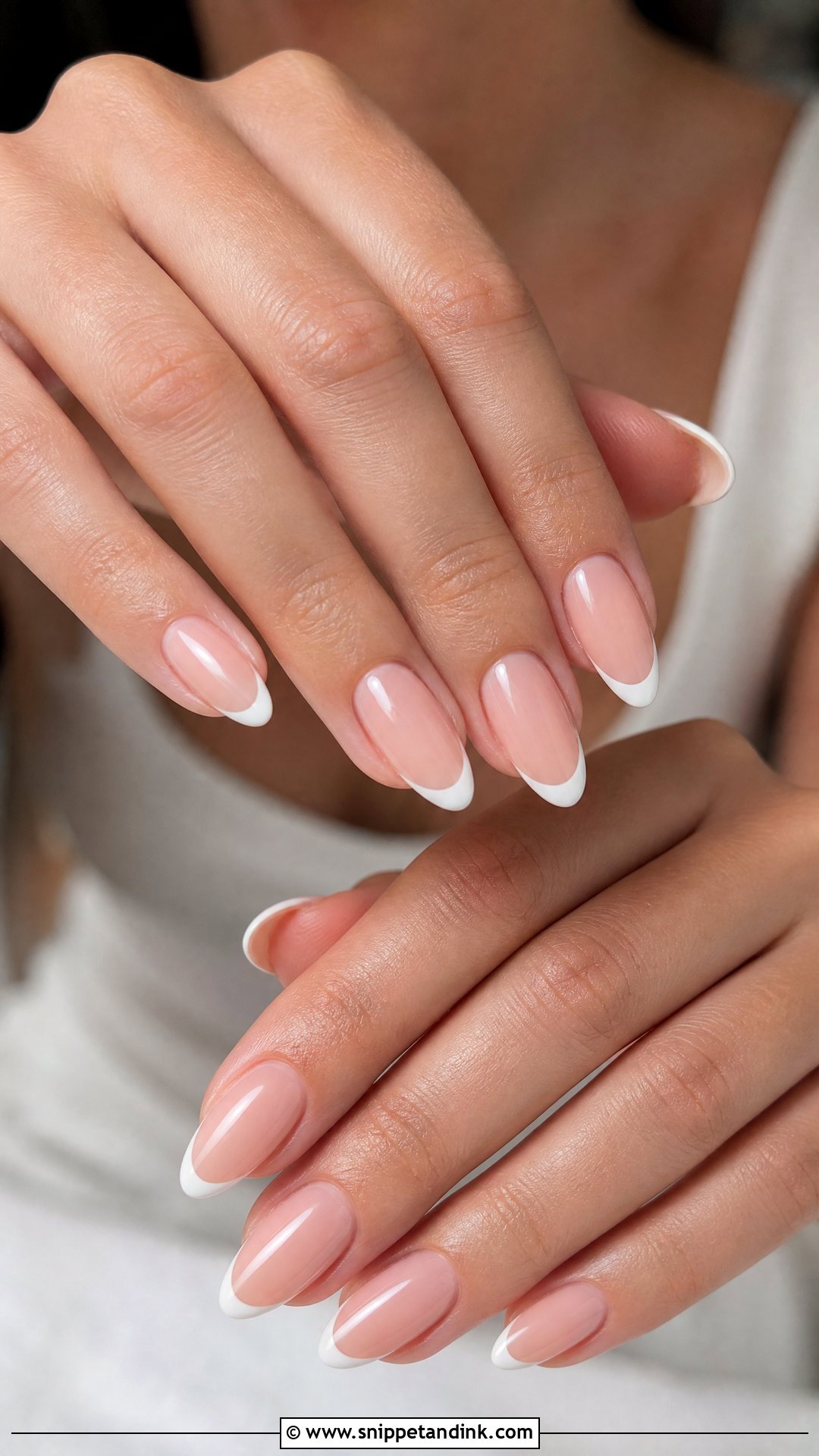 Almond French Bridal Nails - Snippet and Ink - 35 Classy Bridal Wedding Nails for Bride