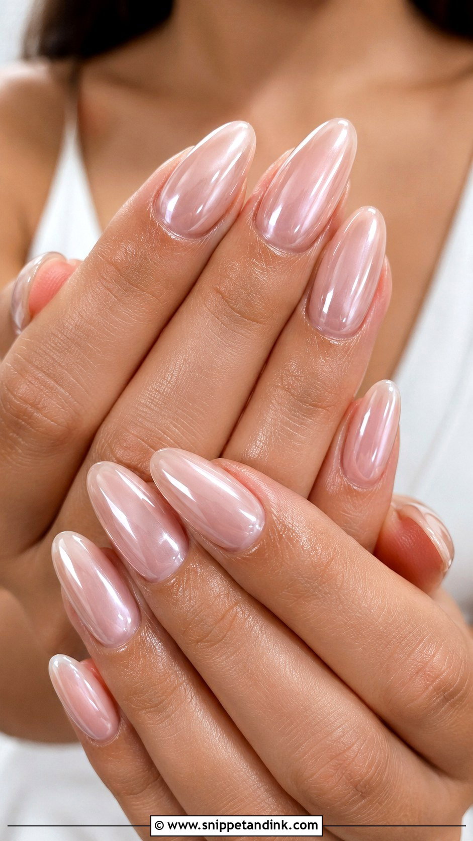 Almond French Bride Wedding Nails - Snippet and Ink - 30 Bride's Nails Wedding