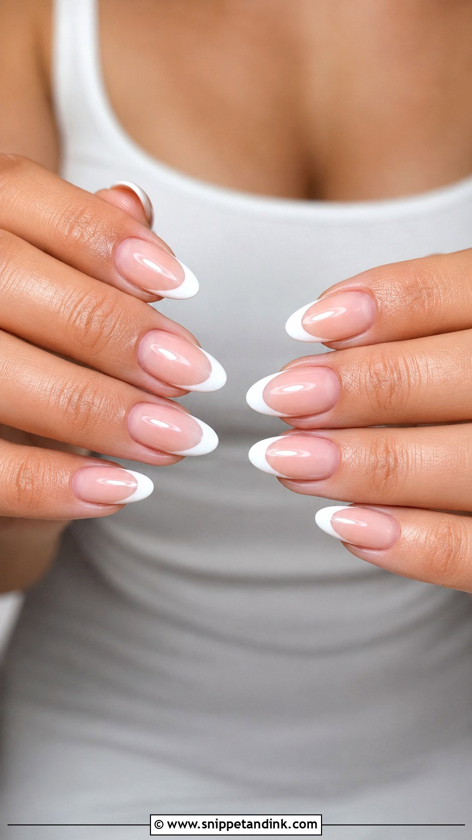 Almond French Honeymoon Nails - Snippet and Ink - 20 Honey Moon Nails