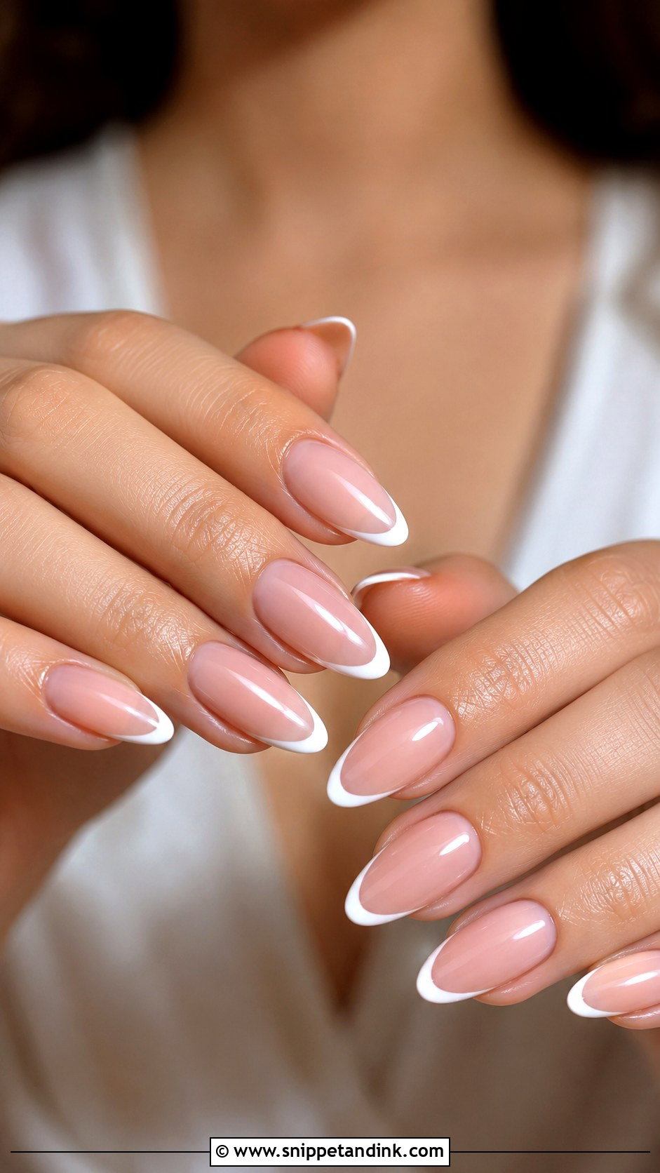Almond French Manicure Wedding Nails - Snippet and Ink - 20 French Manicure Wedding Nails