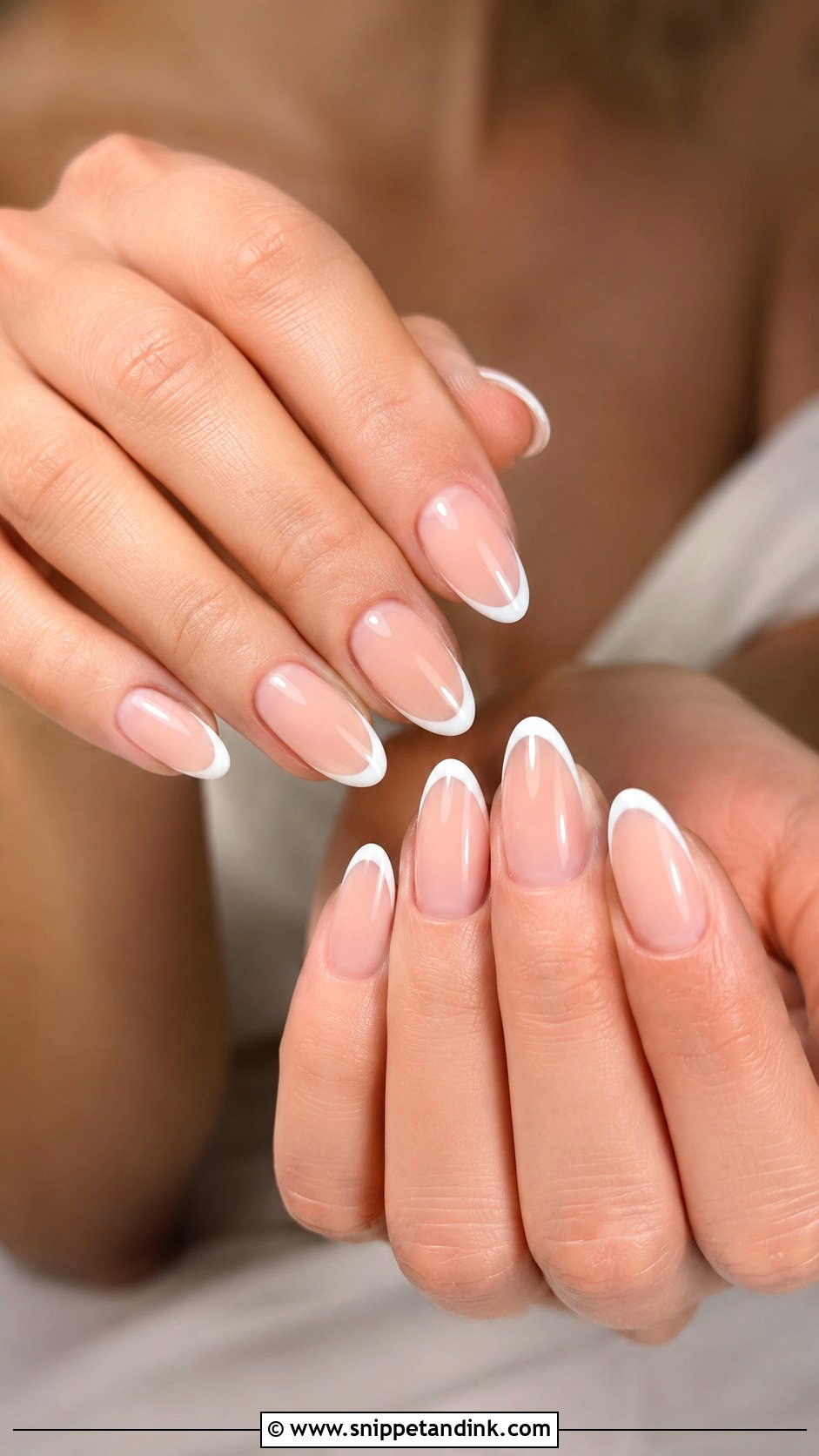 Almond French Wedding Nails - Snippet and Ink - 20 French Nails for Wedding