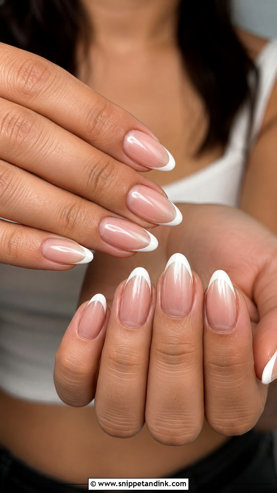 Almond French Wedding Nails - Snippet and Ink - 20 Wedding Season Nails