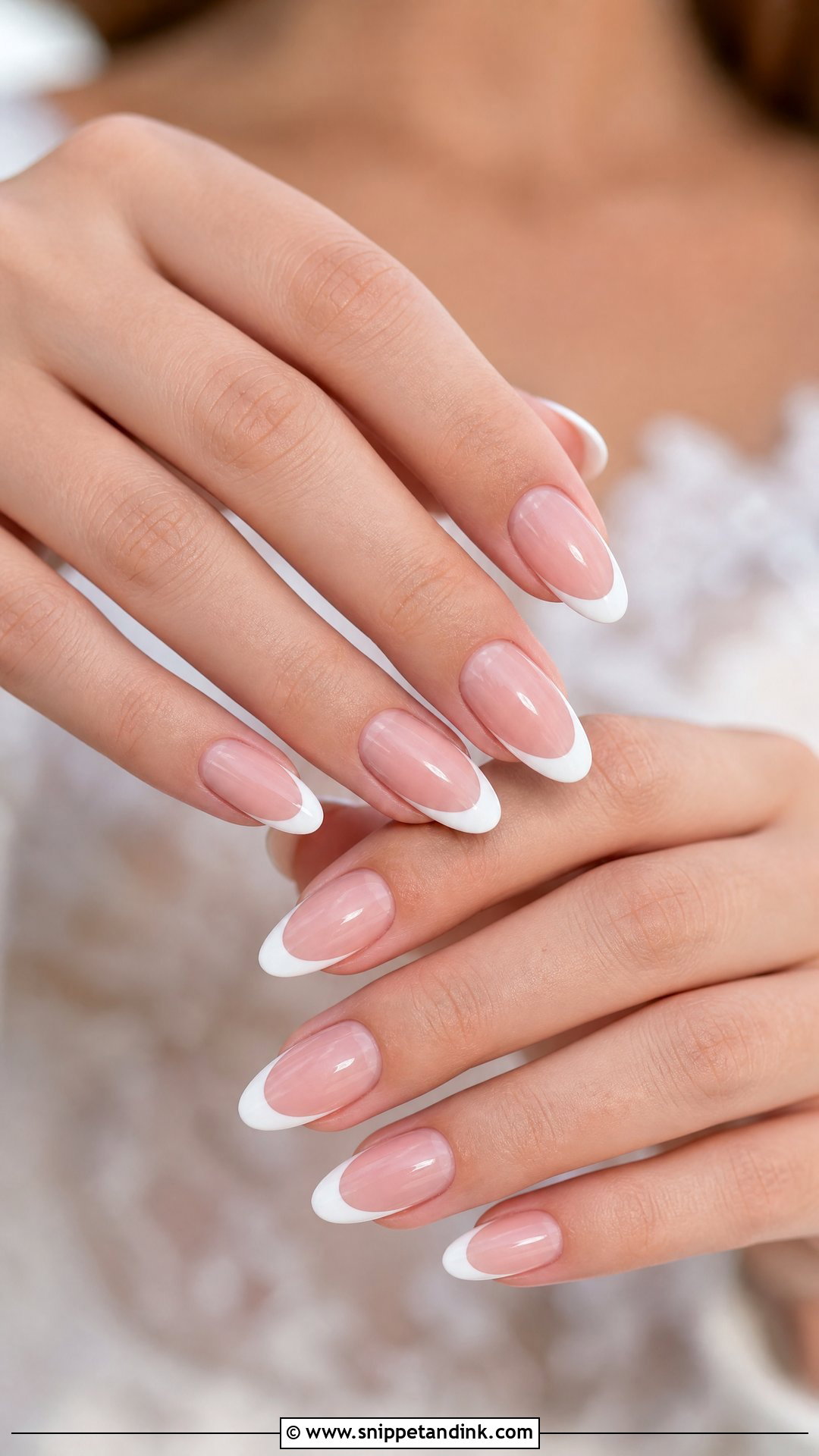 Almond French Wedding Nails - Snippet and Ink - 25 French Wedding Nails