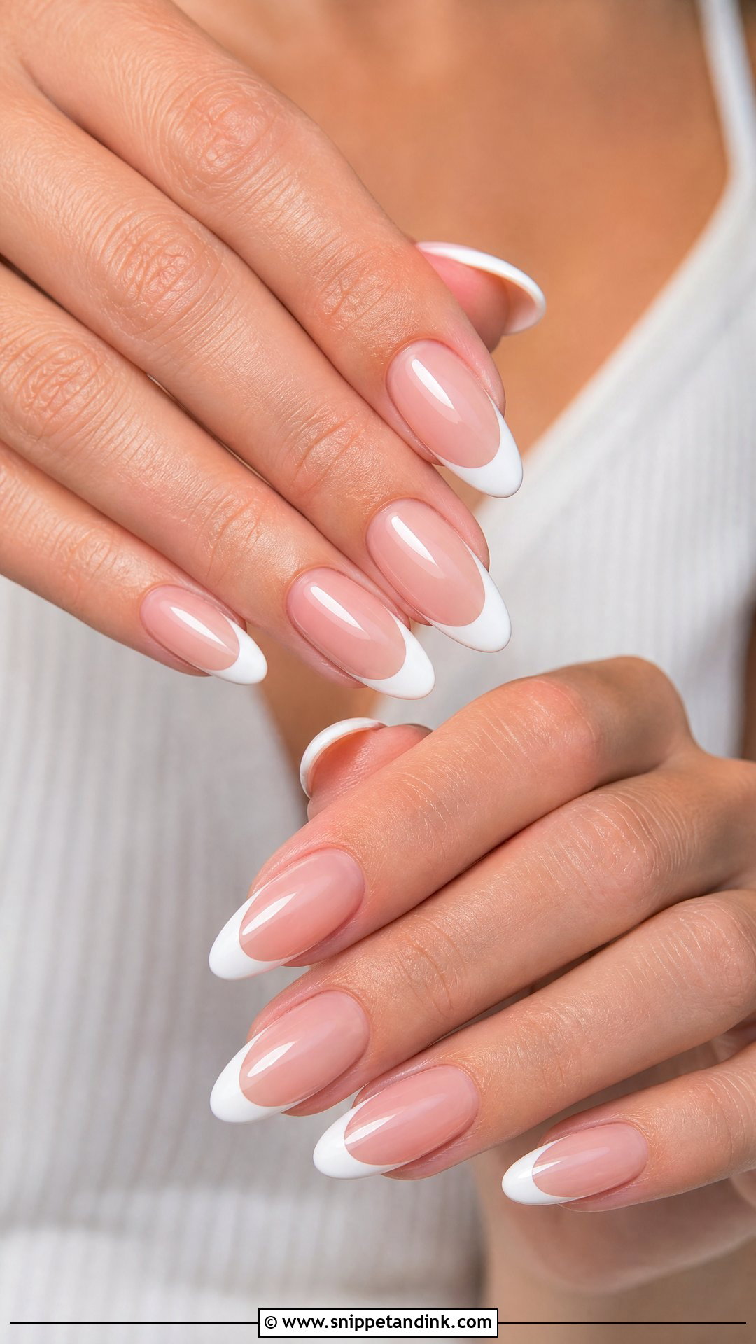 Almond French Wedding Nails - Snippet and Ink - 25 Wedding Nails 2024