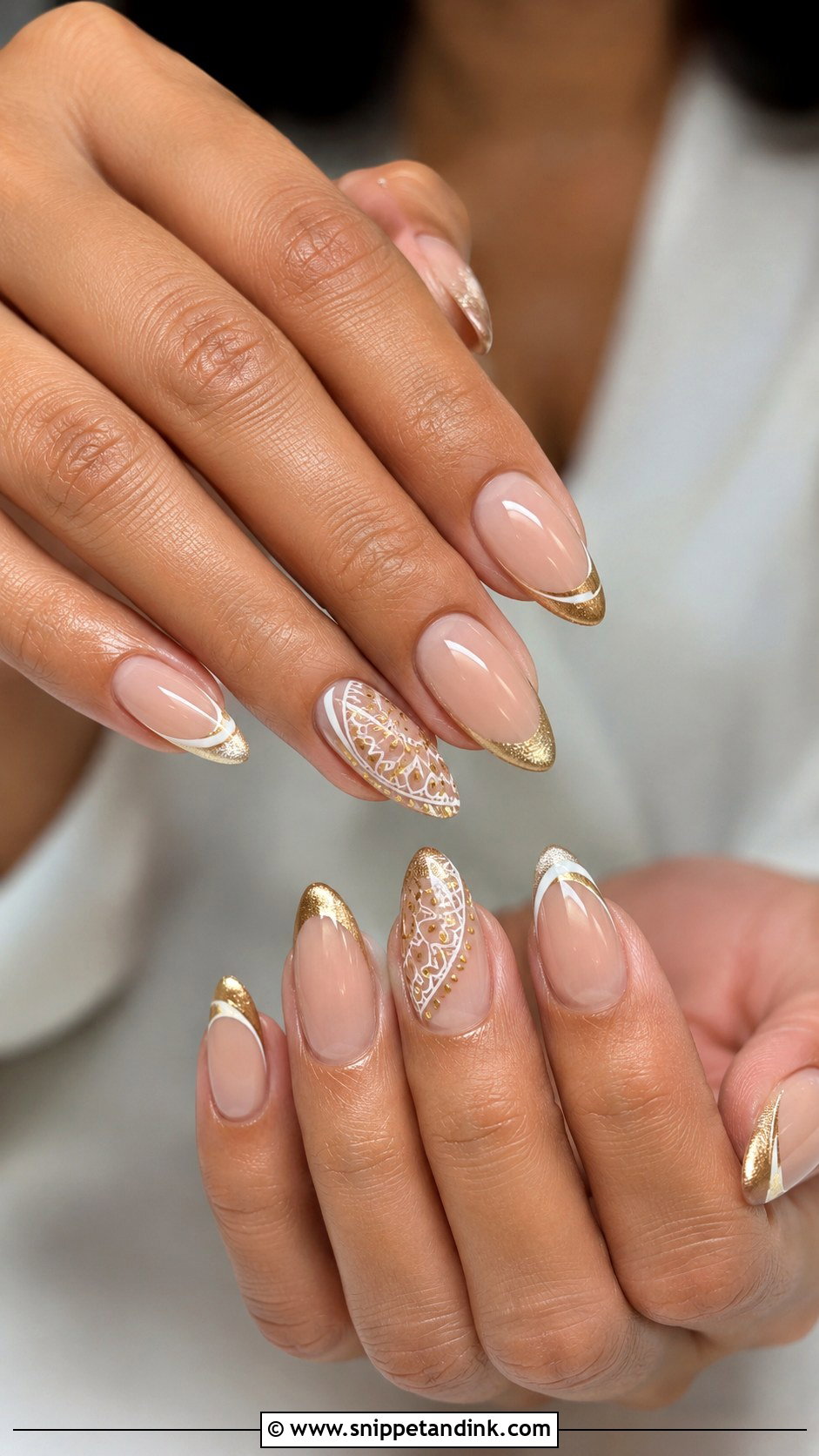 Almond Indian Wedding Nails - Snippet and Ink - 30 Indian Wedding Nails