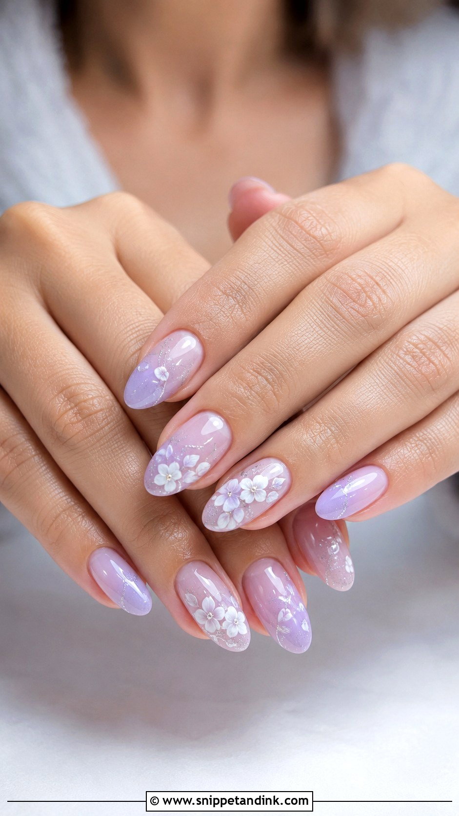Almond Lavender Wedding Nails - Snippet and Ink - 20 Lavender Wedding Nails
