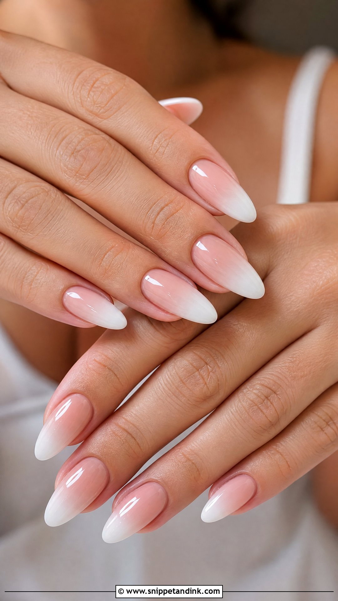 Almond Ombre Wedding Nails - Snippet and Ink - 25 Ombre Wedding Nails