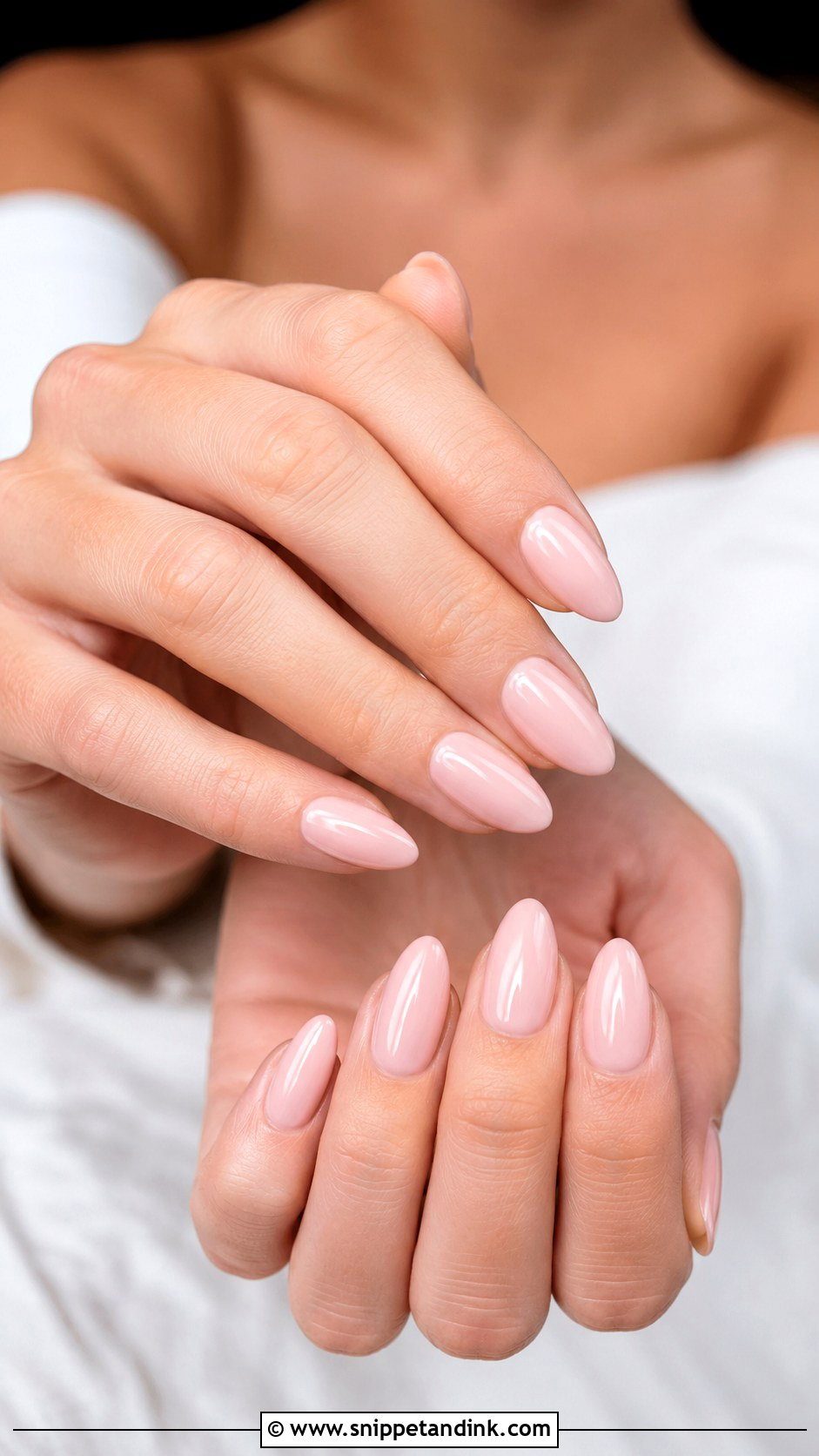 Almond Pink Wedding Nails - Snippet and Ink - 20 Elegant Pink Wedding Nail Art Ideas