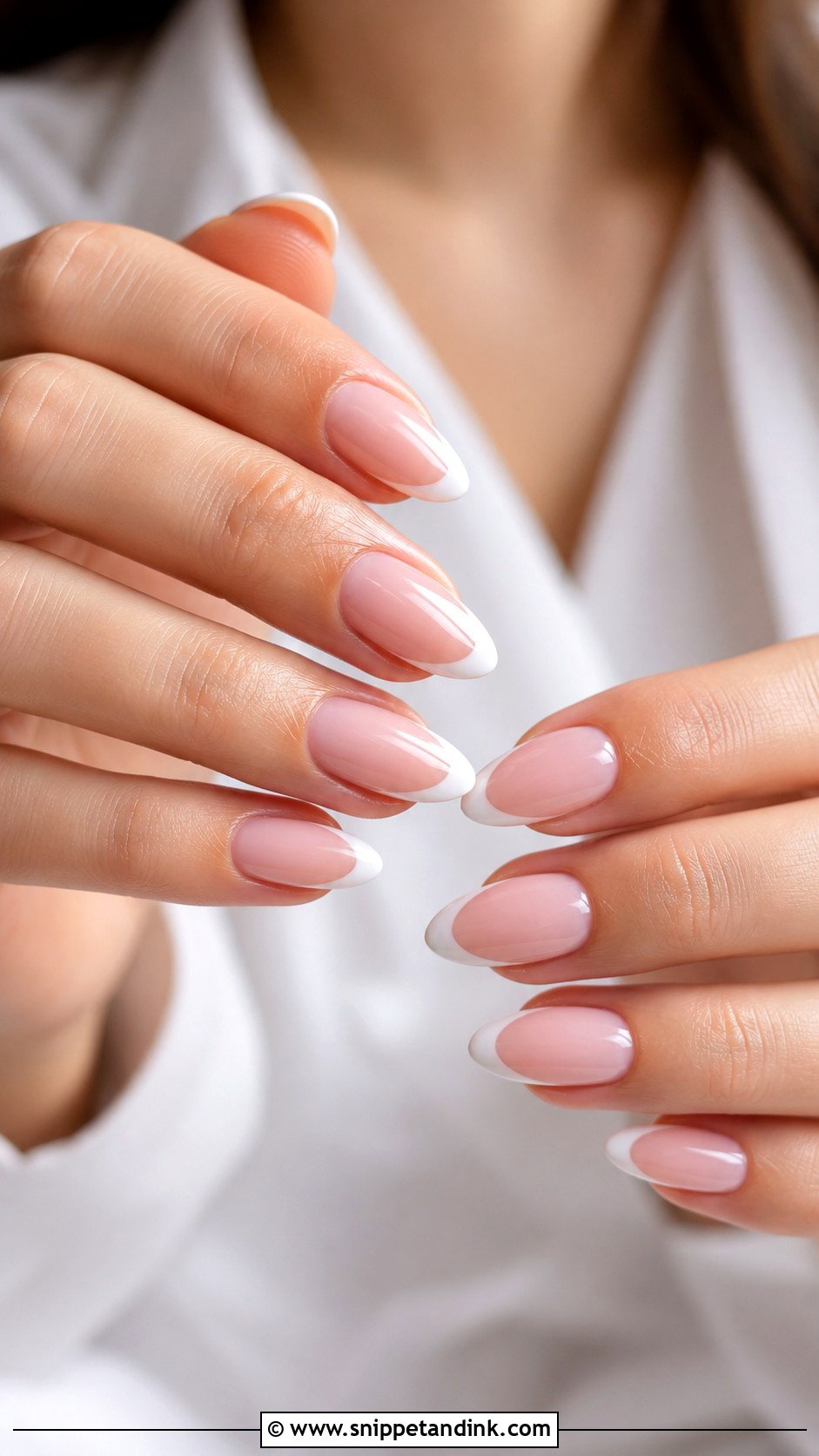 Almond Press On Wedding Nails - Snippet and Ink - 20 Press on Wedding Nails