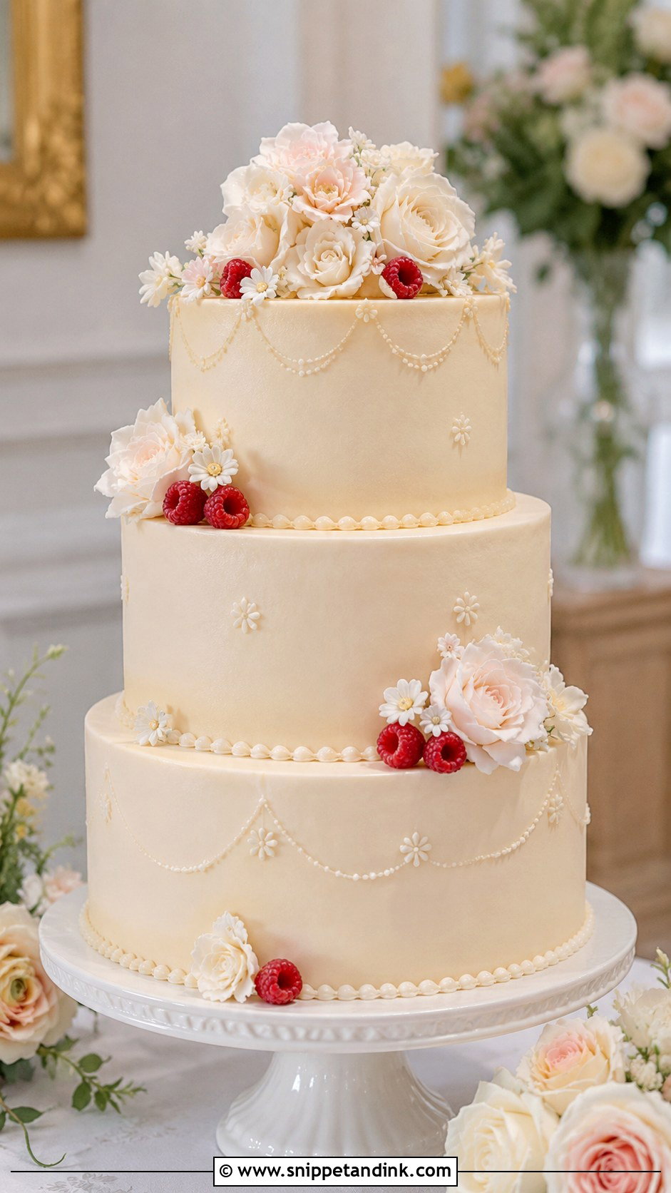 Almond Raspberry Marzipan Wedding Cake - Snippet and Ink - 25 Almond Raspberry Wedding Cake Ideas