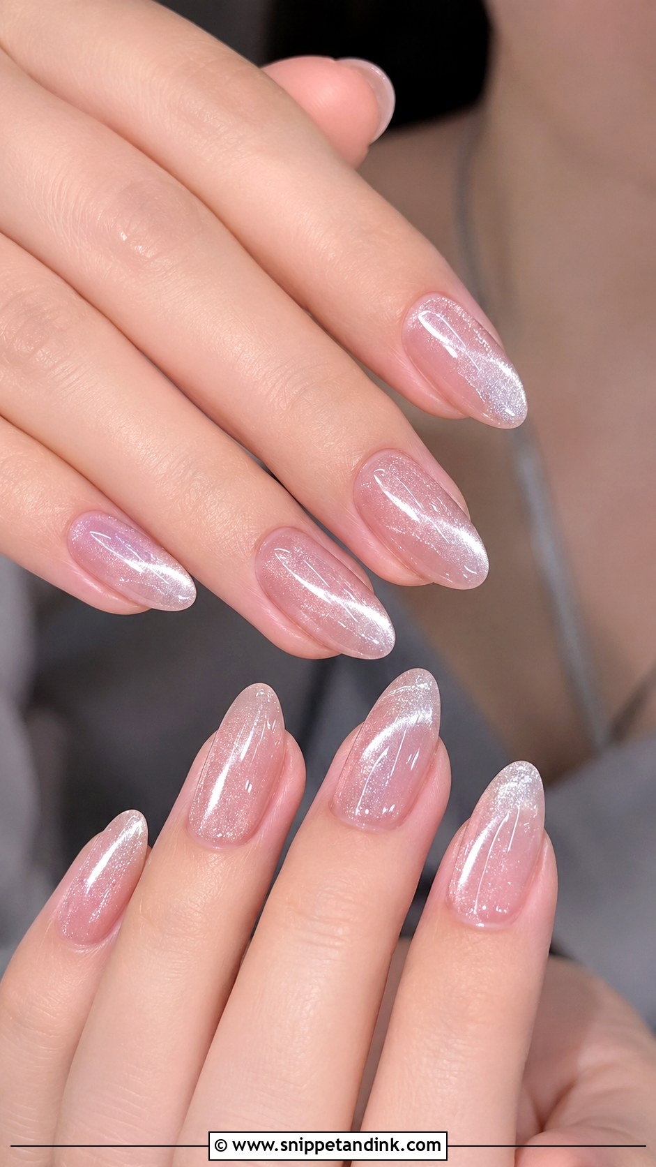 Almond Sparkle Bridal Nails - Snippet and Ink - 20 Sparkle Bridal Wedding Nails for Bride