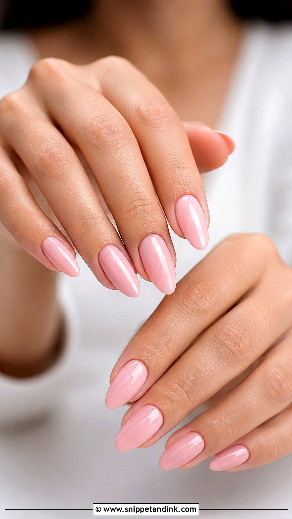 Almond Wedding Blush Nails - Snippet and Ink - 20 Almond Shaped Wedding Nails