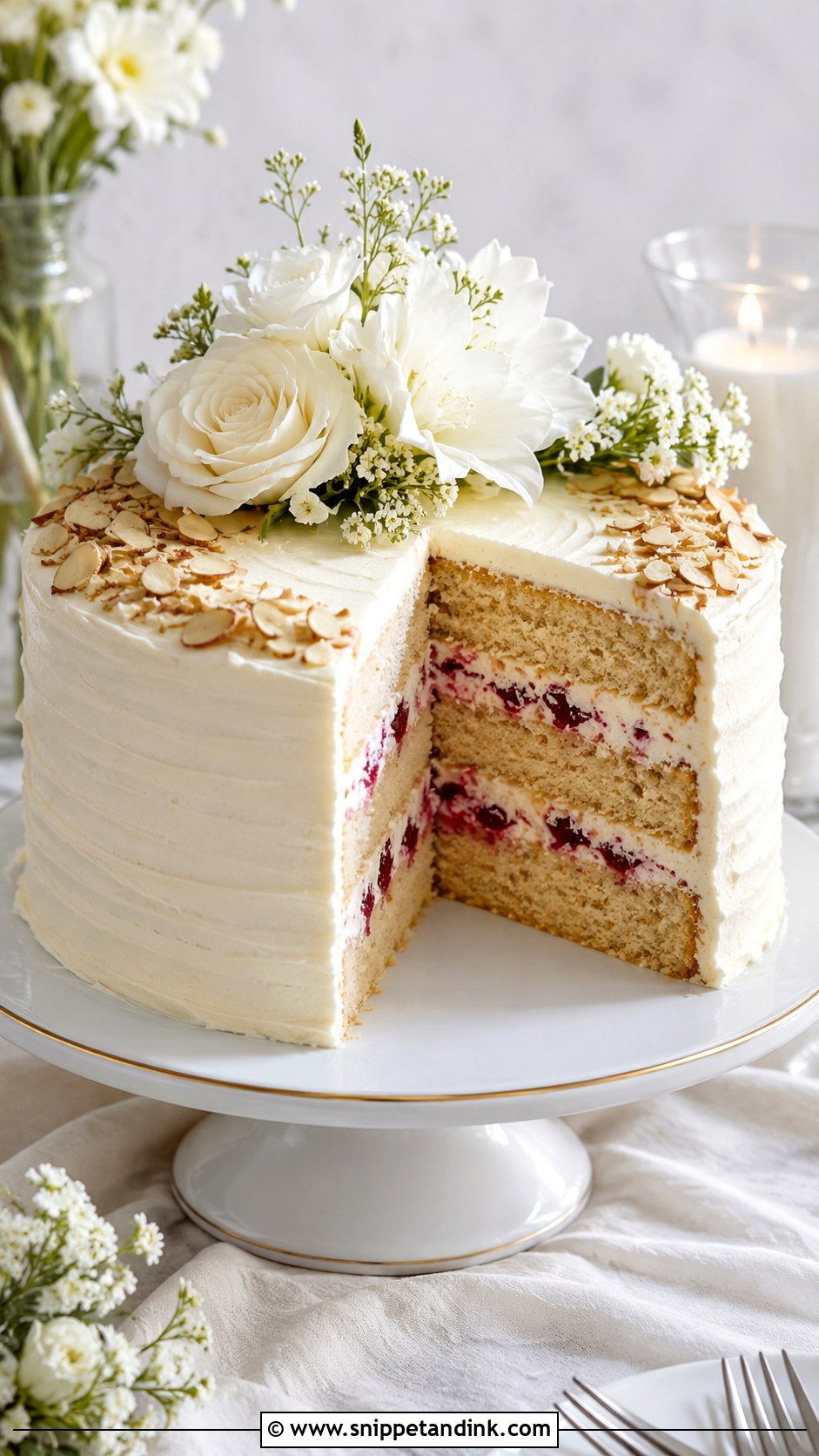 Almond Wedding Cake - Snippet and Ink - 20 Homemade Wedding Cake Ideas