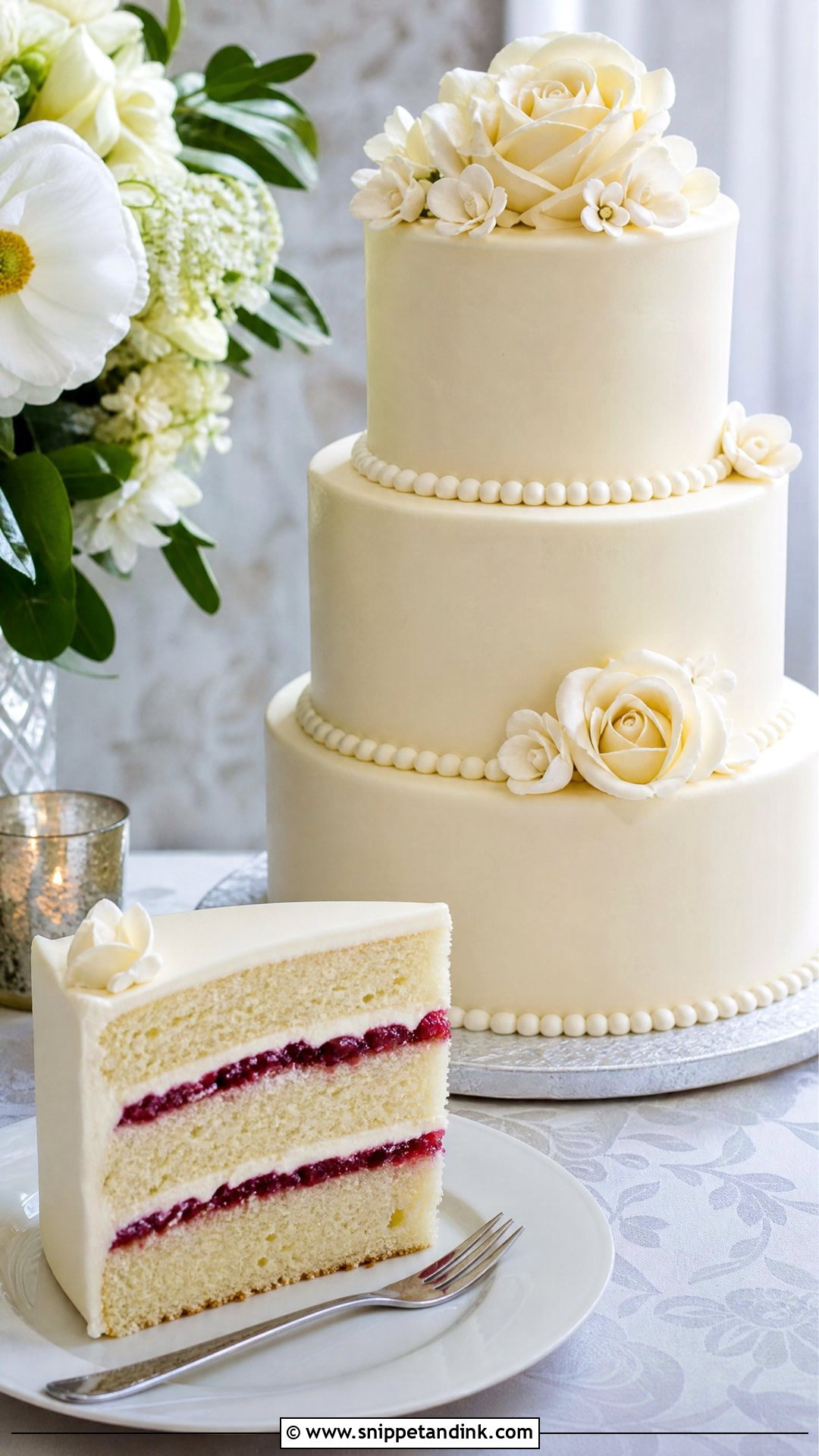 Almond Wedding Cake - Snippet and Ink - 20 Traditional Wedding Cakes