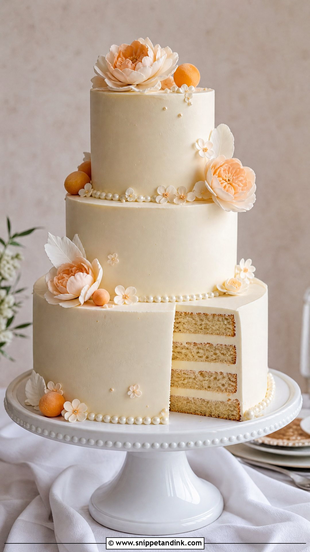 Almond Wedding Cake - Snippet and Ink - 20 Wedding Cake Flavors