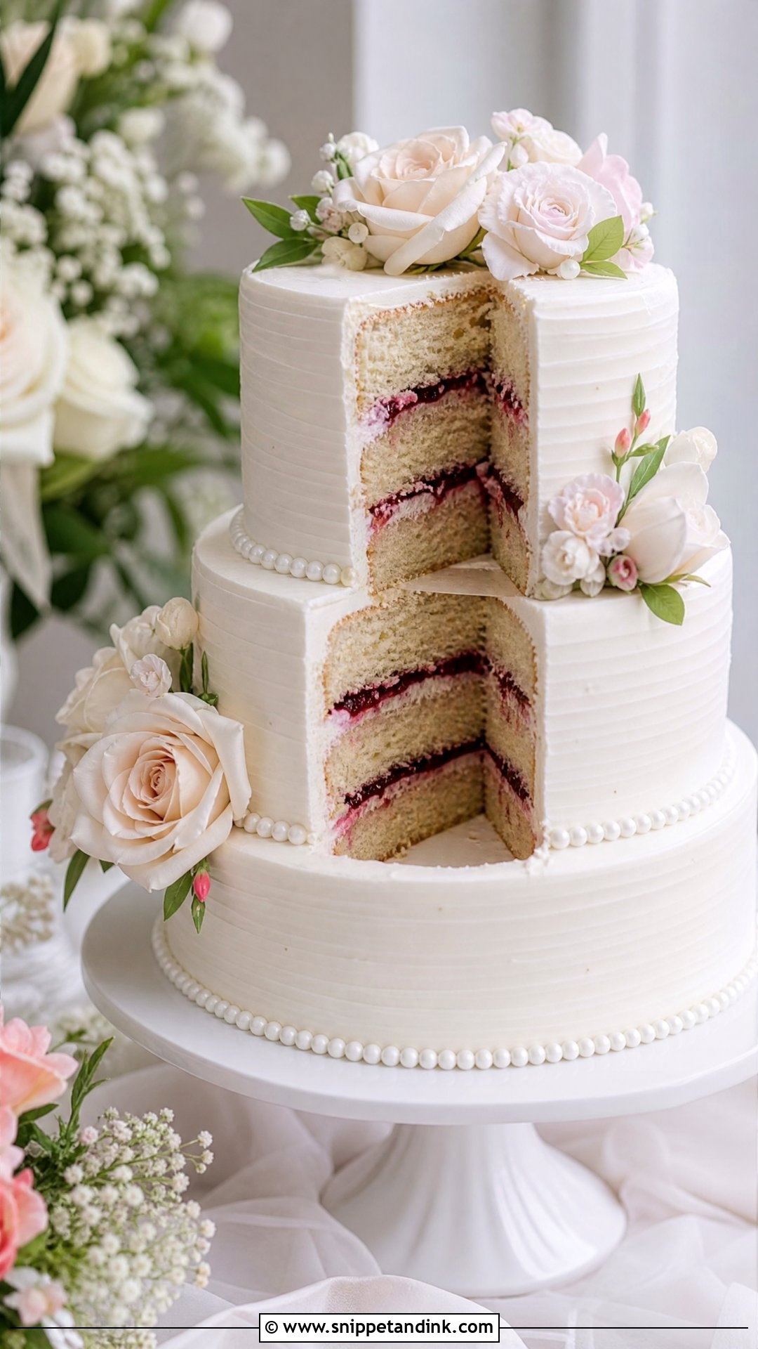 Almond Wedding Cake - Snippet and Ink - 25 Traditional Wedding Cake Ideas