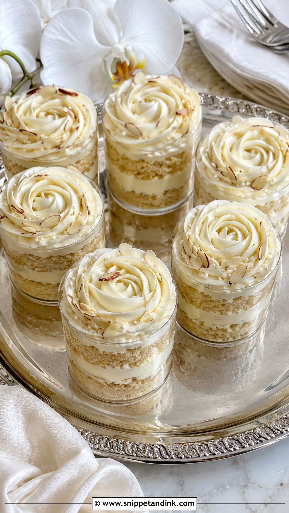 Almond Wedding Cake Cups - Snippet and Ink - 20 Cake Cups Ideas for Wedding