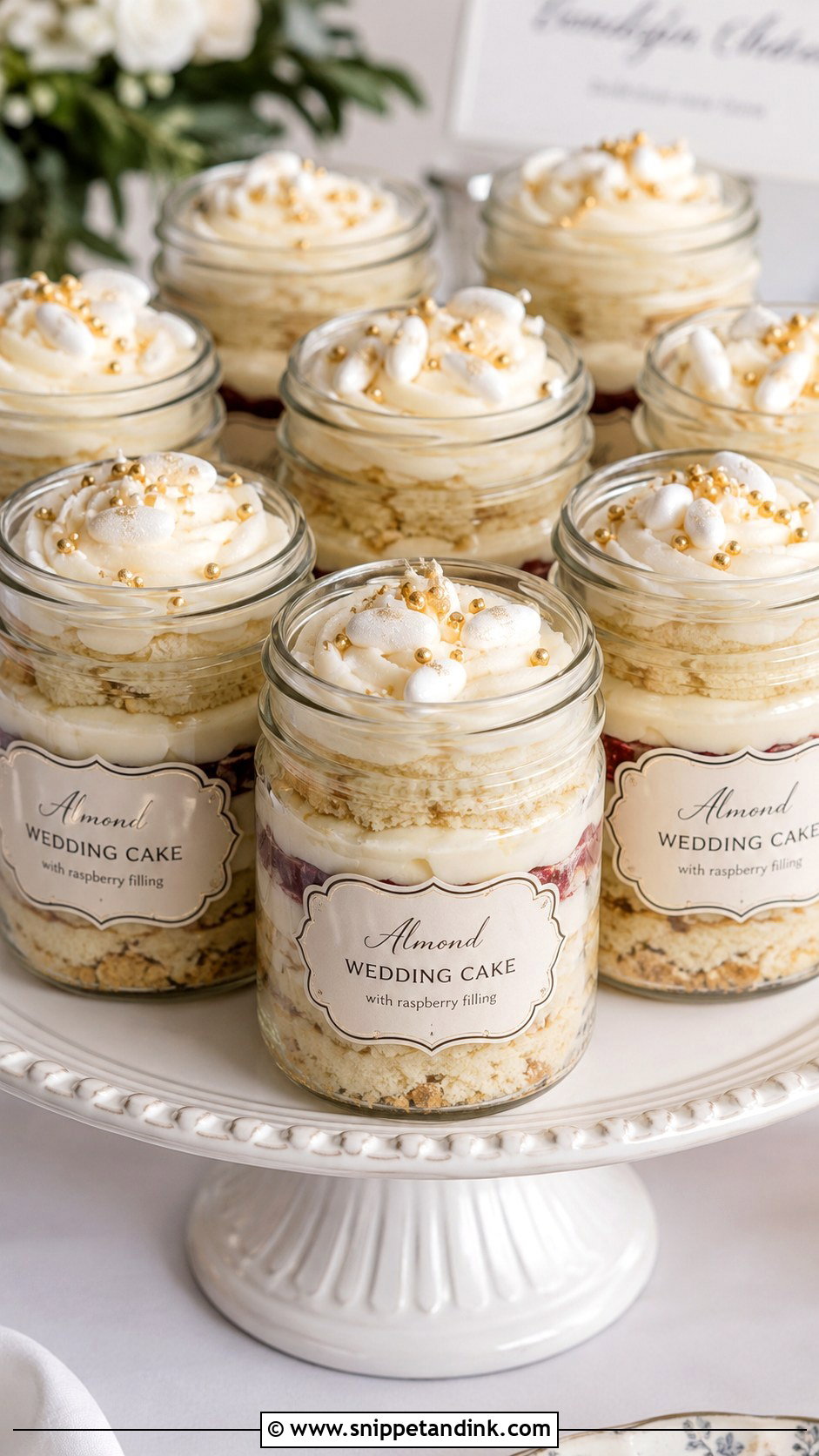 Almond Wedding Cake In A Jar - Snippet and Ink - 25 Wedding Cake Ideas in a Jar