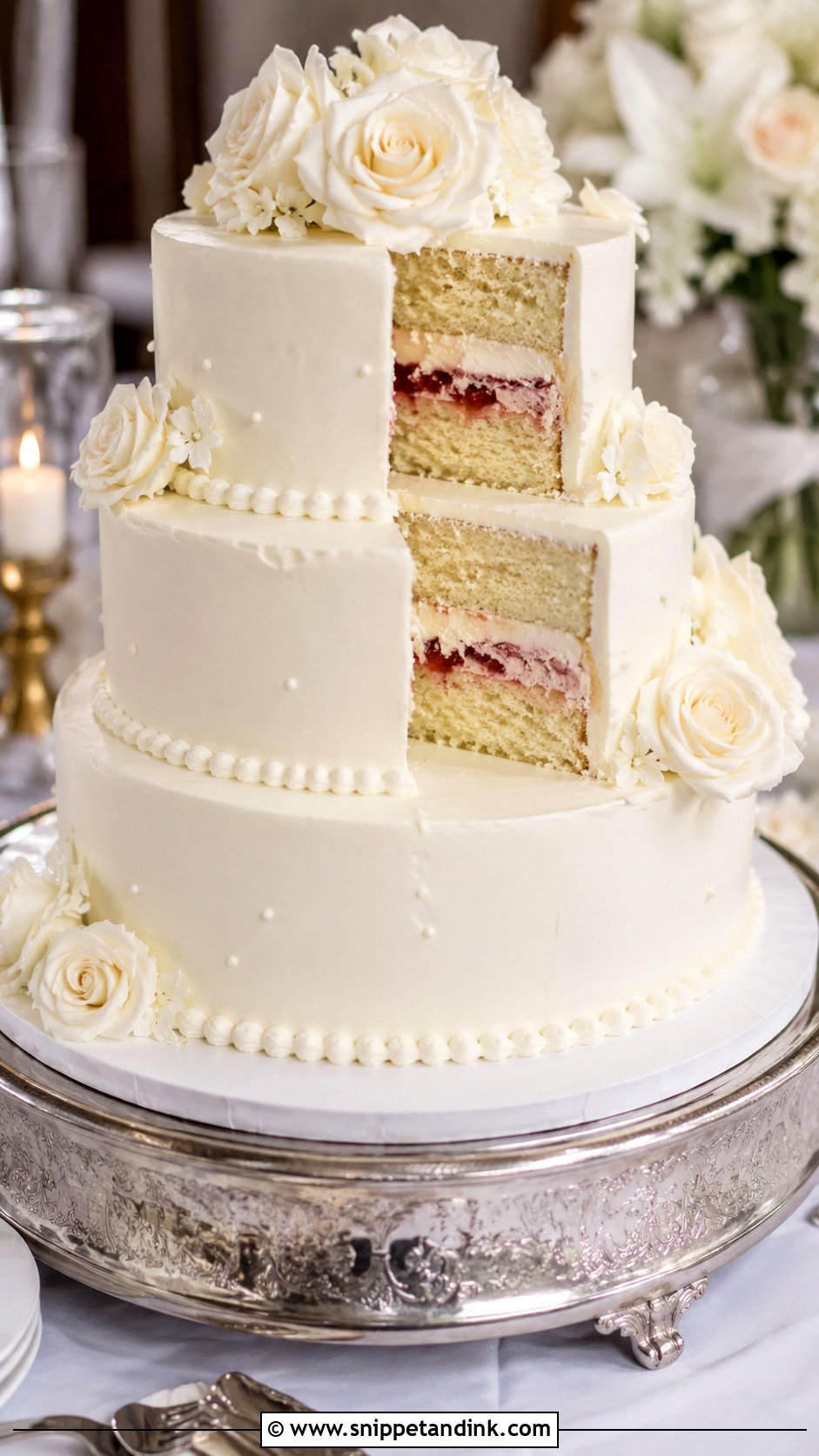 Almond Wedding Cake - Snippet and Ink - 20 Classic Wedding Cake Ideas