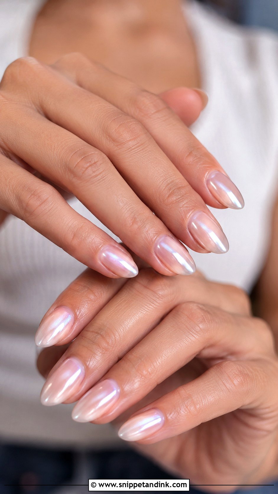 Almond Wedding Chrome Nails - Snippet and Ink - 20 Almond Shaped Wedding Nails