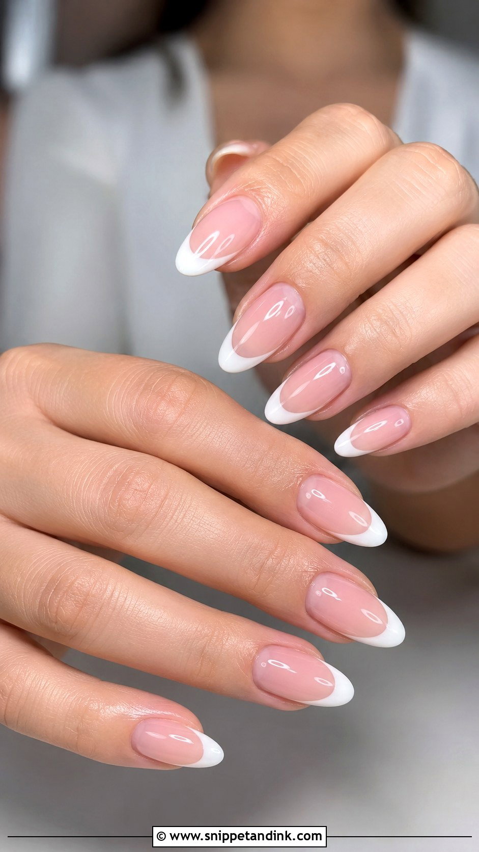 Almond Wedding Dip Nails - Snippet and Ink - 20 Wedding Dip Nails for Bride