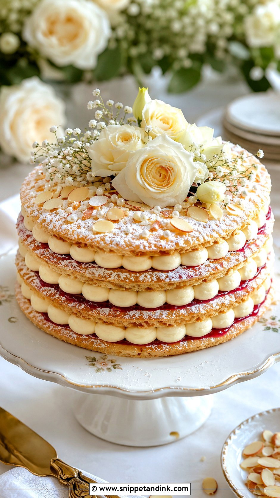 Almond Wedding Layered Cookie Cake - Snippet and Ink - 30 Wedding Layered Cookie Cake Ideas