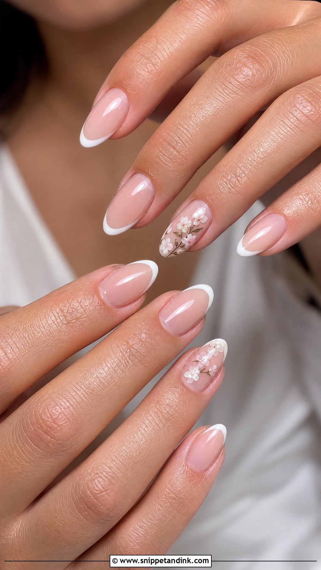 Almond Wedding Nails - Snippet and Ink - 20 Nail Inspo for Wedding Ideas